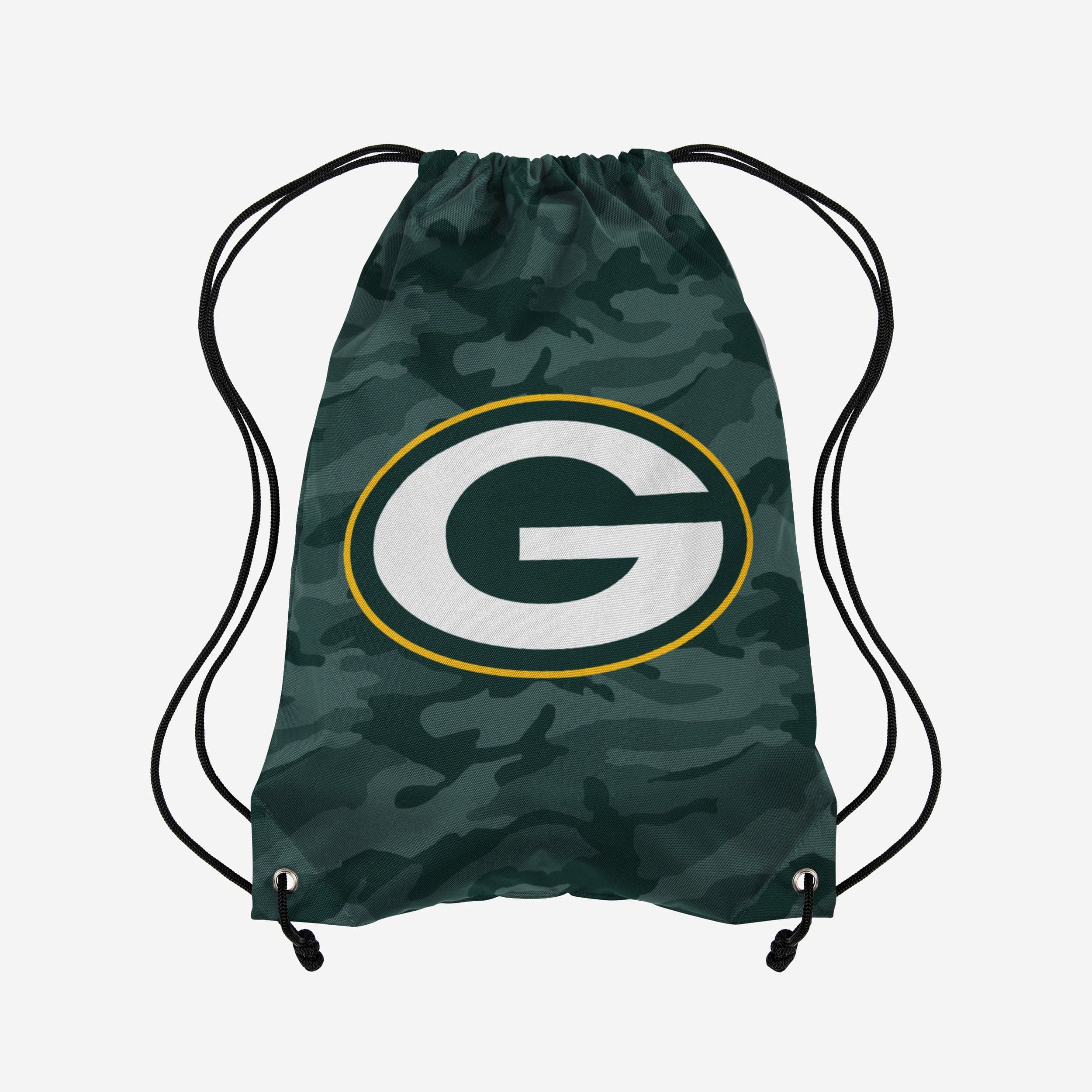 Green Bay Packers Big Logo Camo Drawstring Backpack - Stand Out in Style!