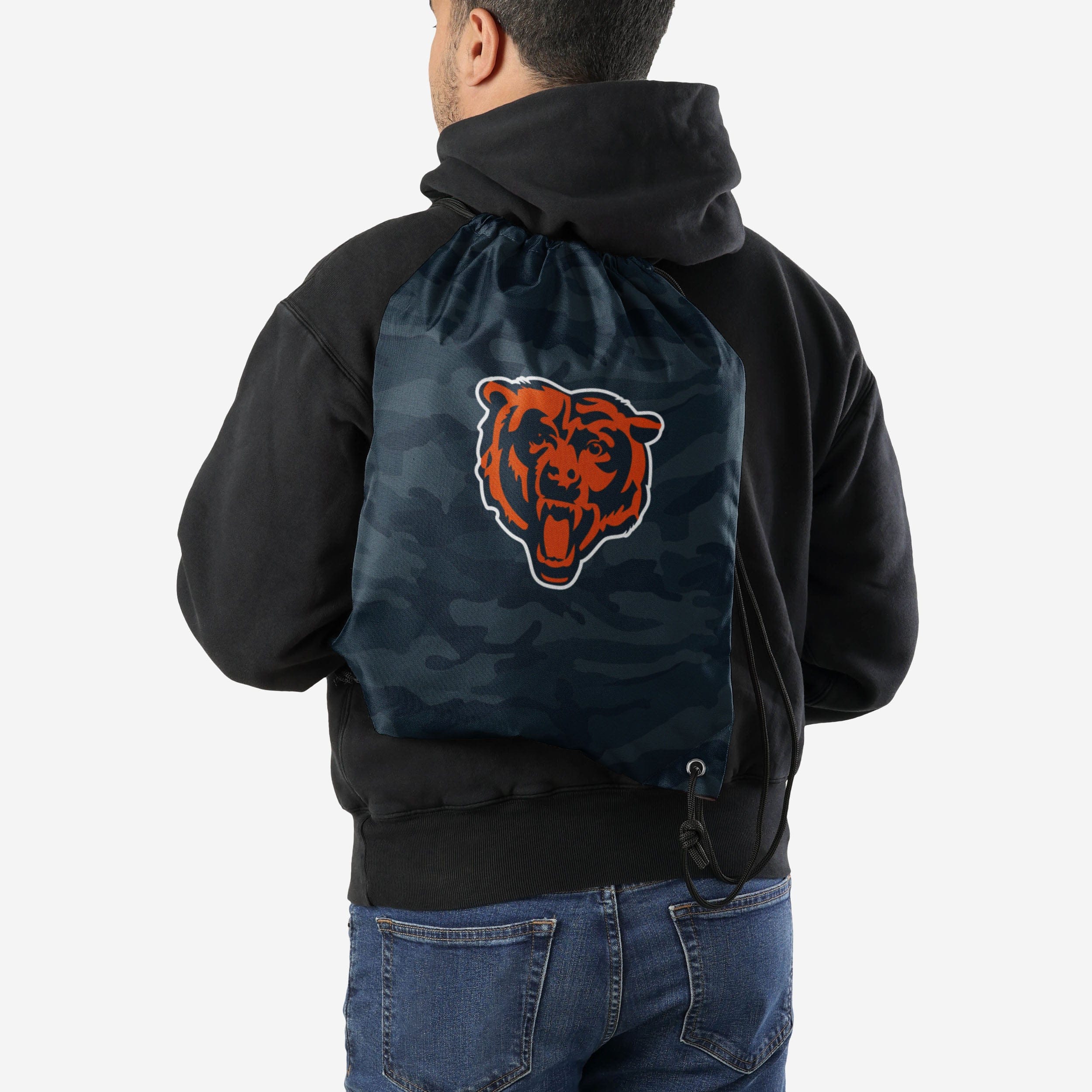 Chicago Bears Camo Drawstring Backpack with Big Logo