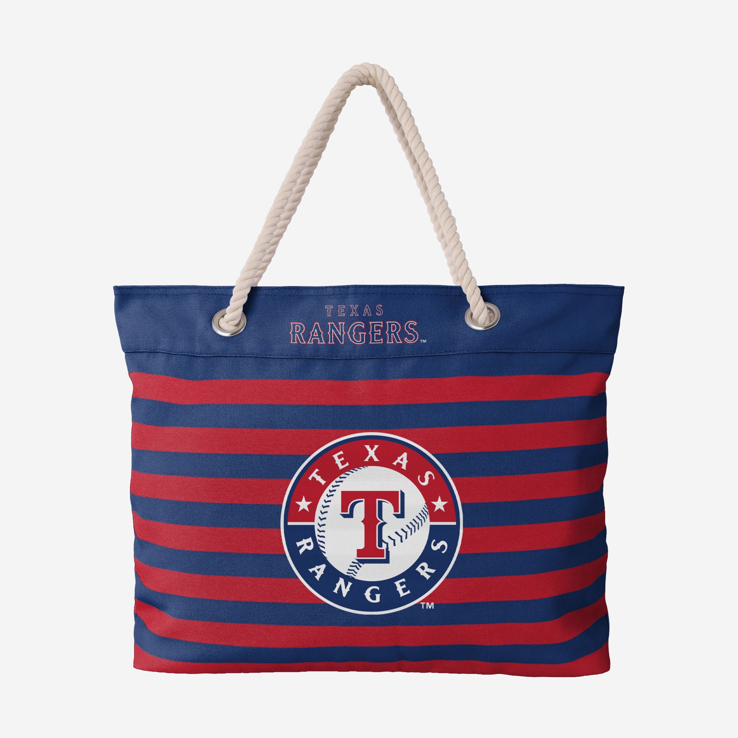 Texas Rangers Nautical Stripe Tote Bag - Show Your Team Spirit!