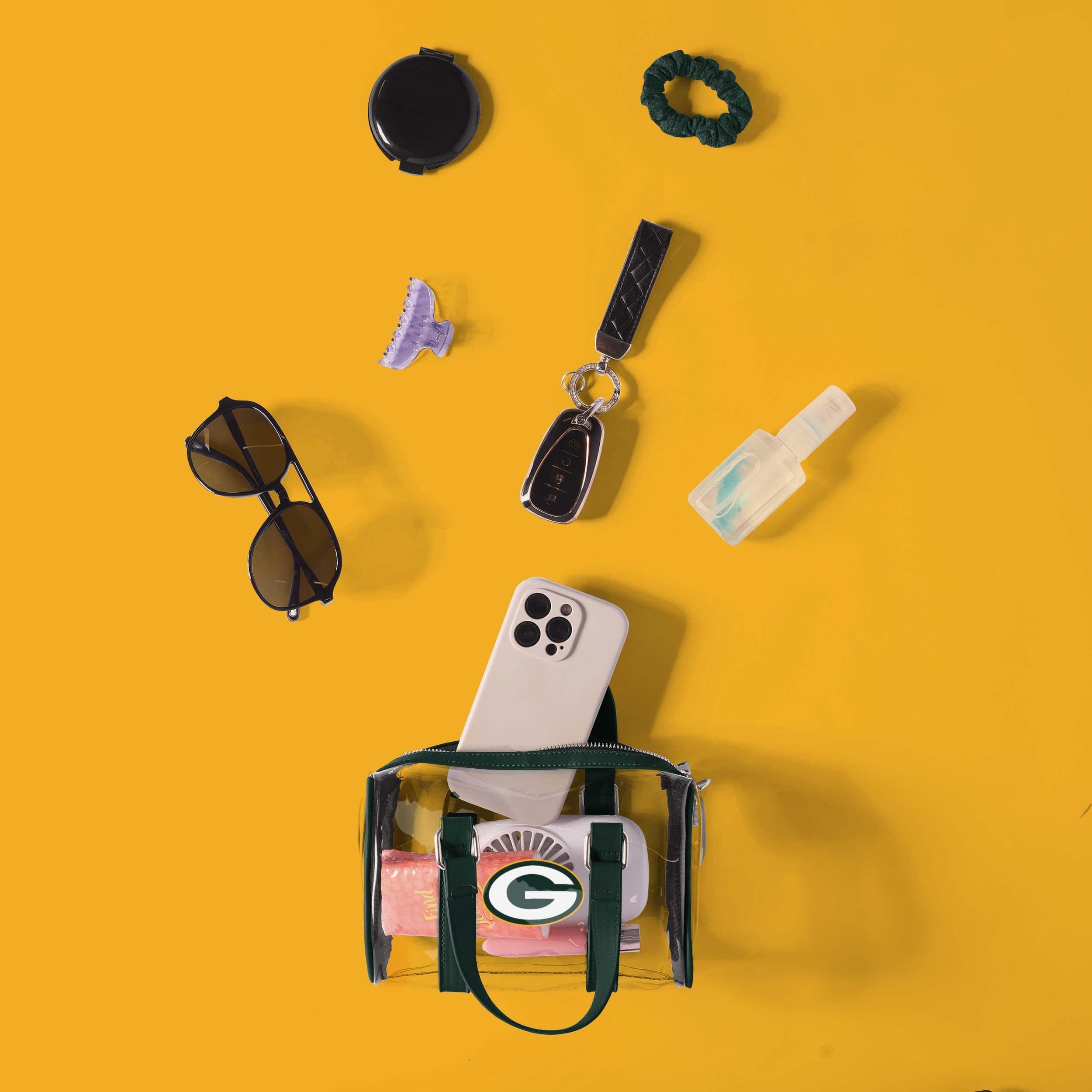 Green Bay Packers Super-Cool Clear Barrel Bag