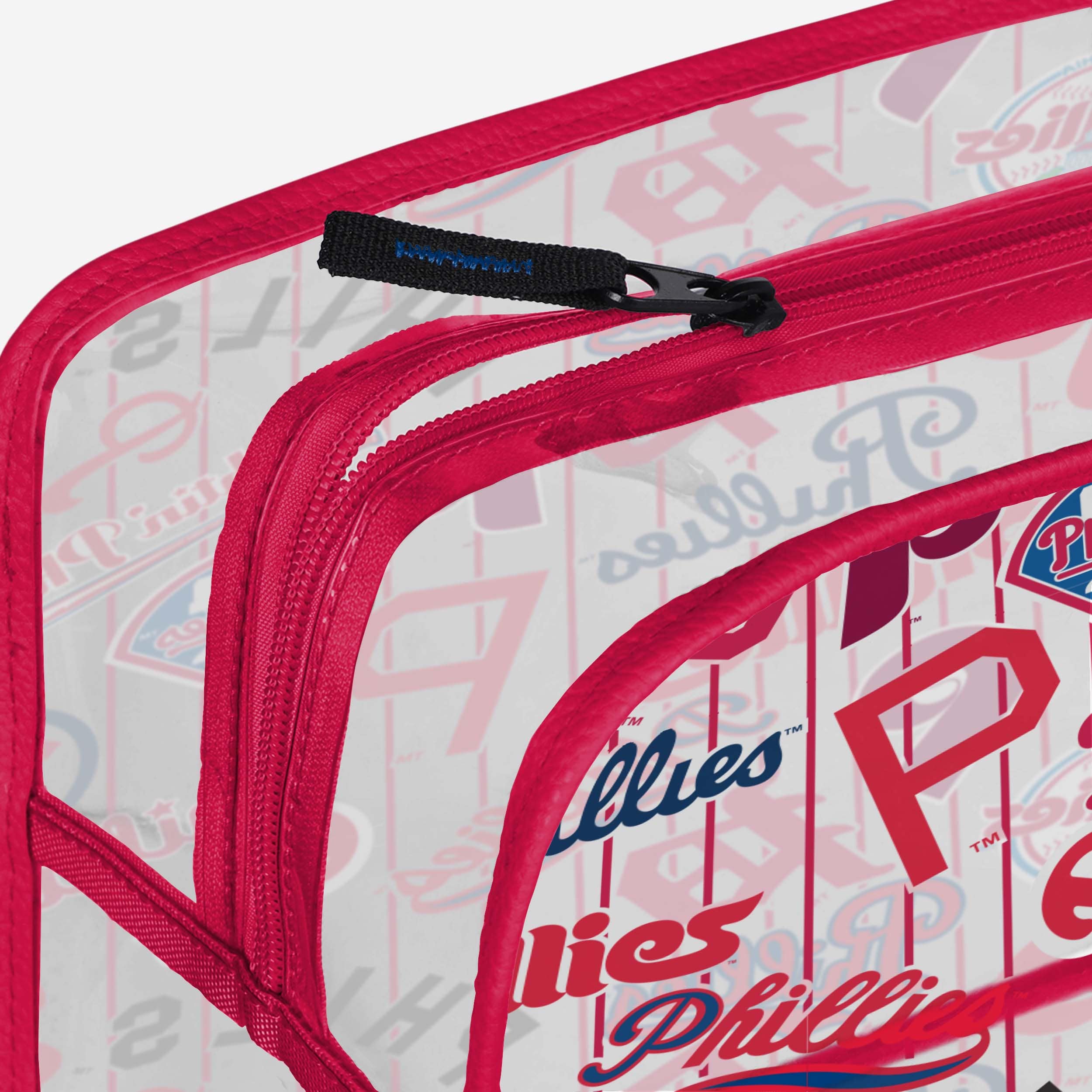 Philadelphia Phillies Retro Repeat Print Clear Cosmetic Bag - Show Your Team Spirit!