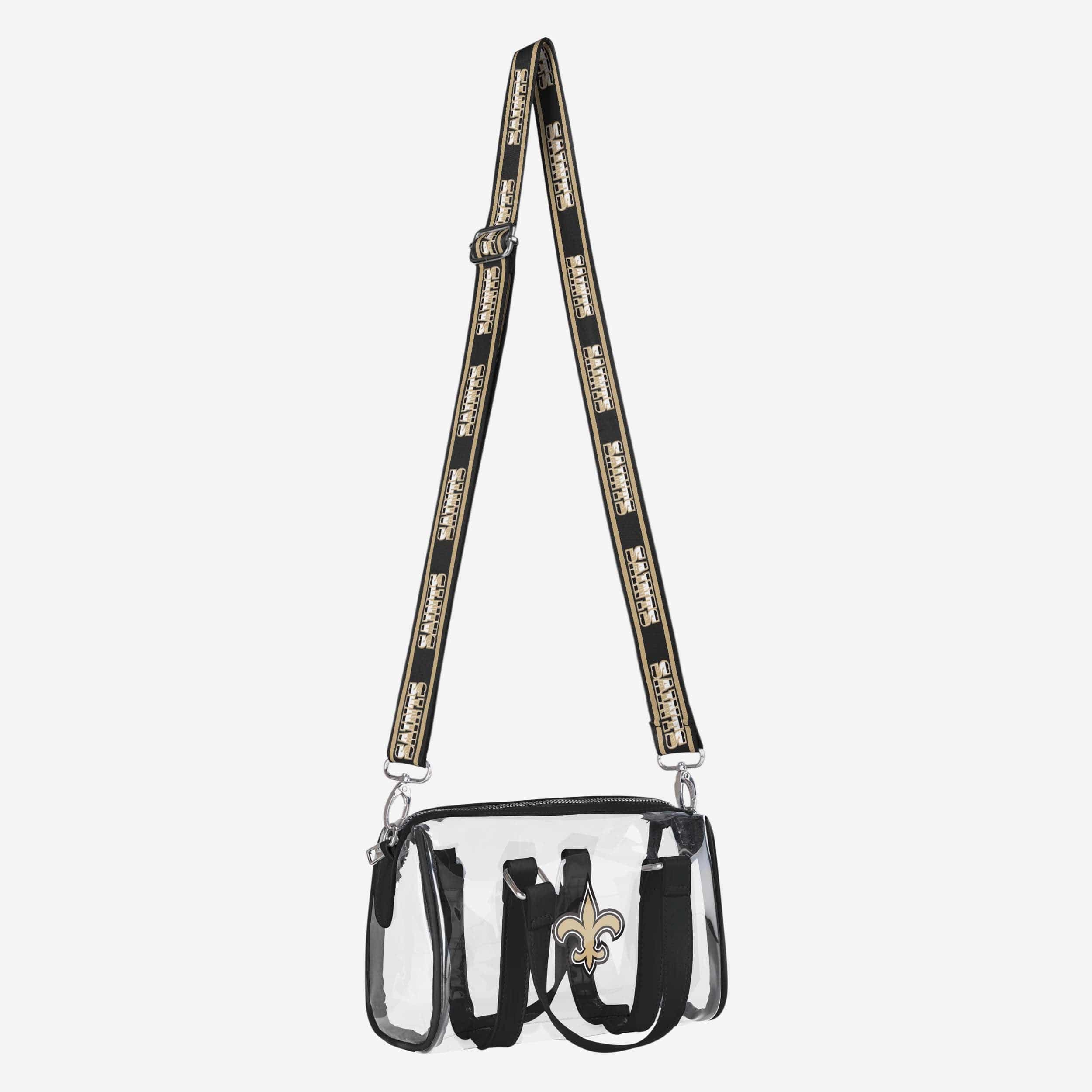 New Orleans Saints Clear Barrel Bag - Show Your Team Spirit!