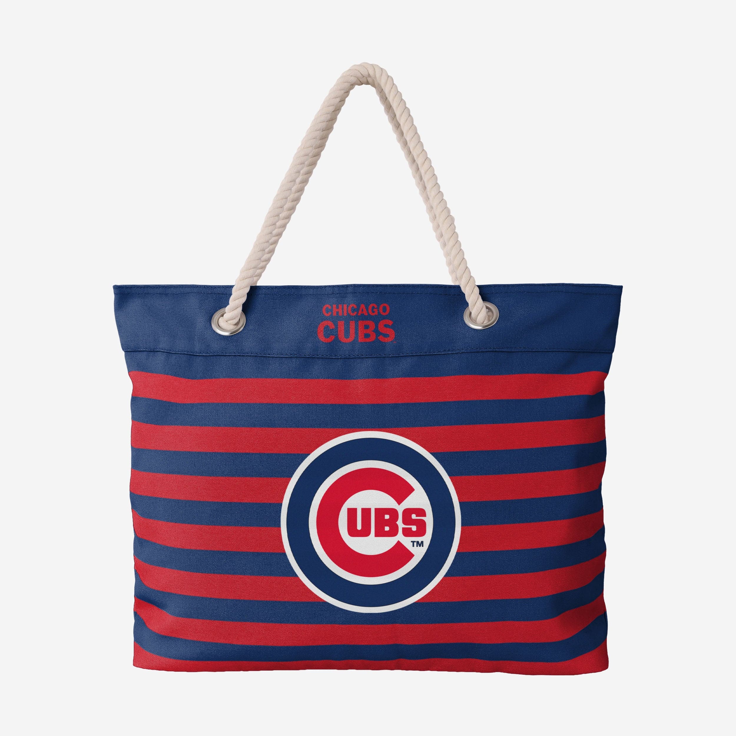Show-Off Your Team Spirit with the Chicago Cubs Nautical Stripe Tote Bag