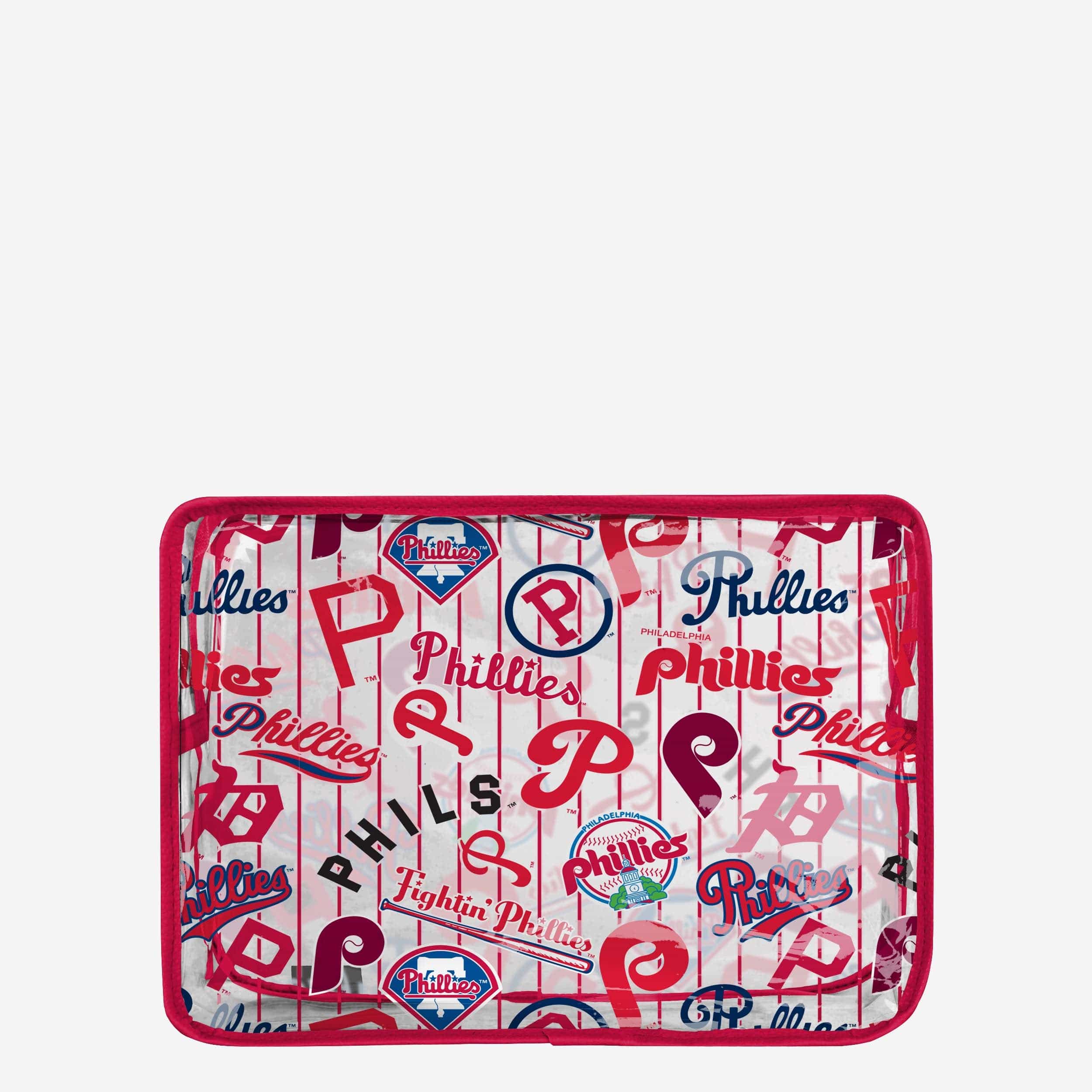 Philadelphia Phillies Retro Repeat Print Clear Cosmetic Bag - Show Your Team Spirit!