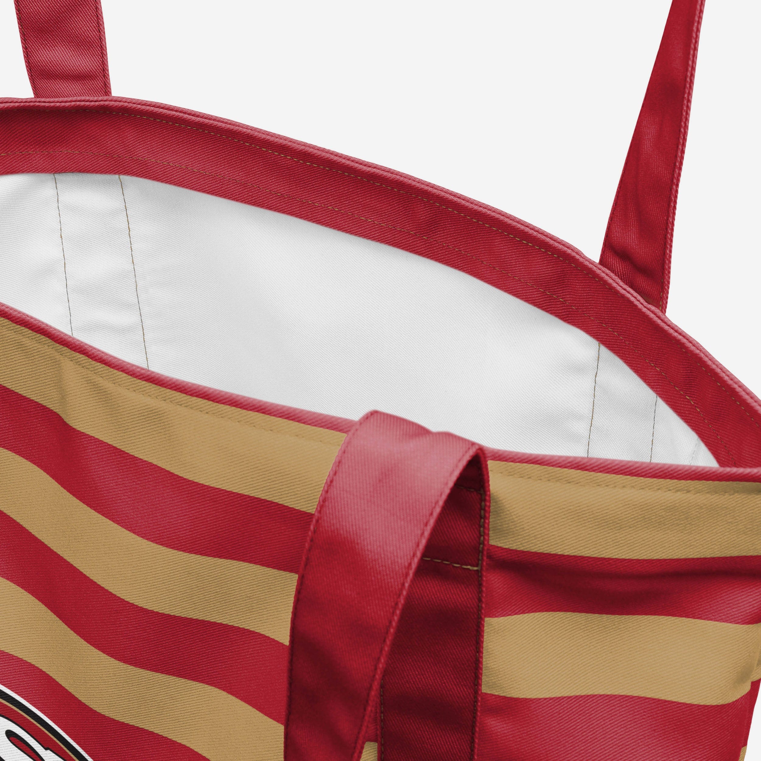San Francisco 49ers Stylish Team Stripe Canvas Tote Bag