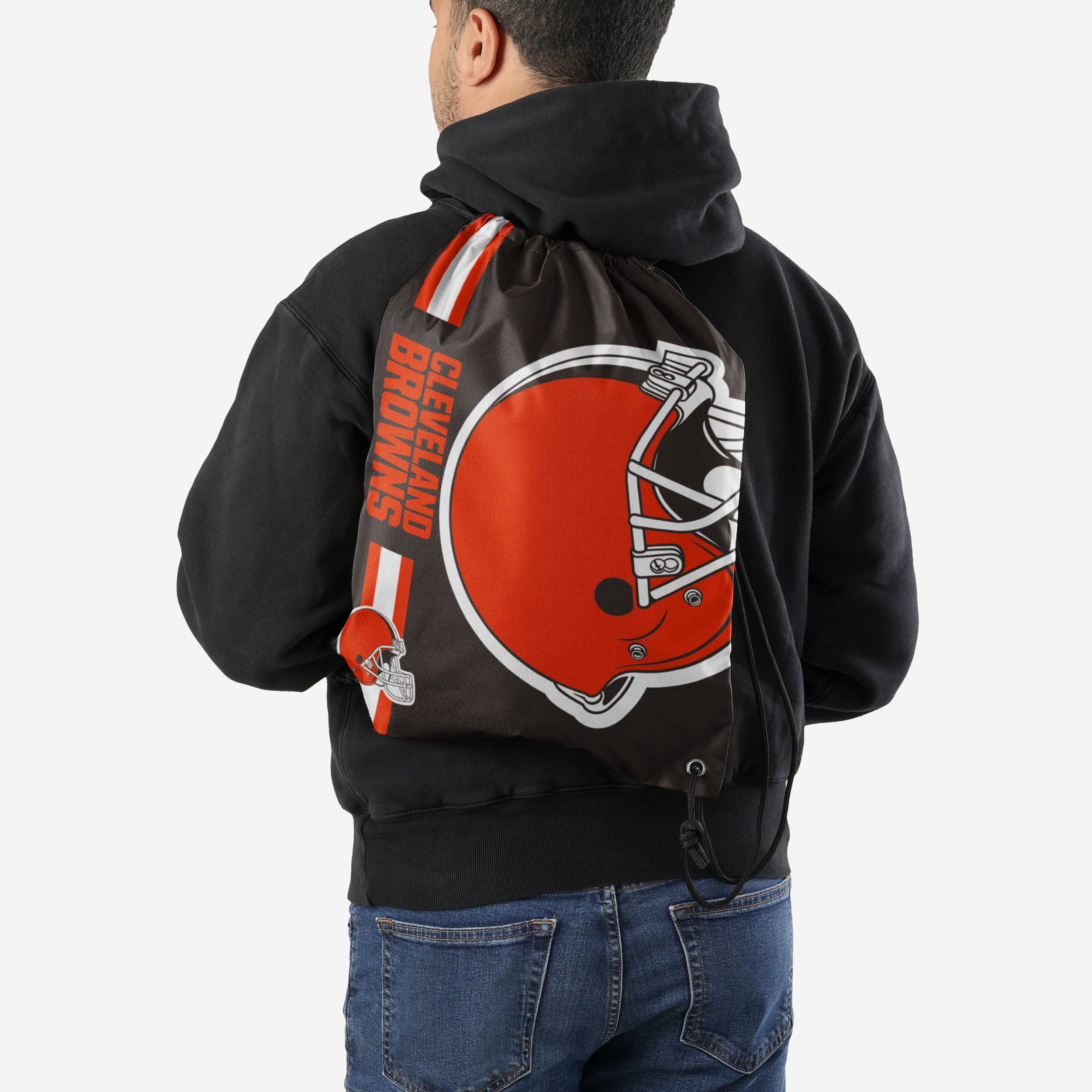 Cleveland Browns Big Logo Brown Alternate Color Drawstring Backpack - Show Your Team Spirit!