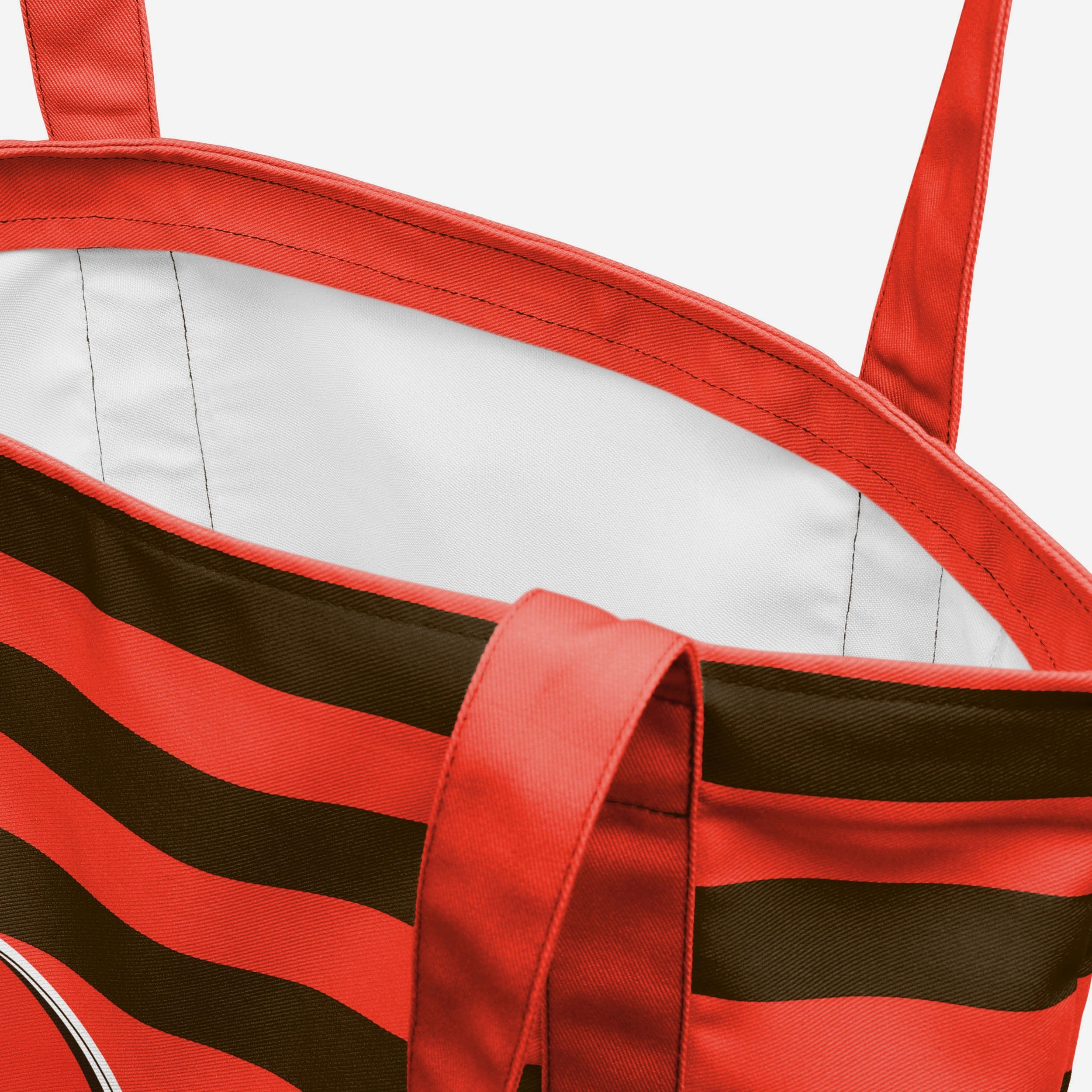 Cleveland Browns Team Stripe Canvas Tote Bag - Show Your Fandom!