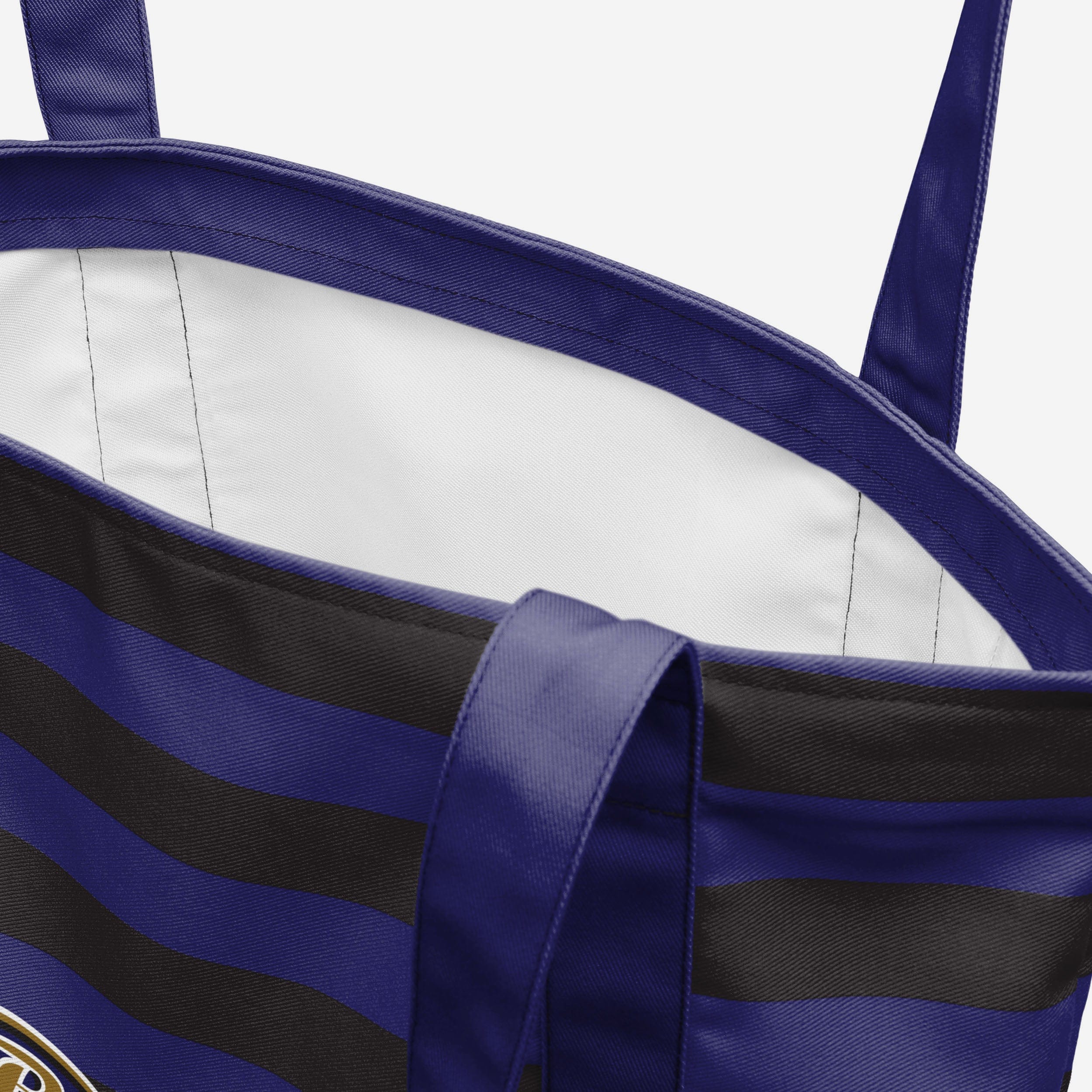 Baltimore Ravens Team Stripe Canvas Tote Bag - Show Your Fandom in Style!