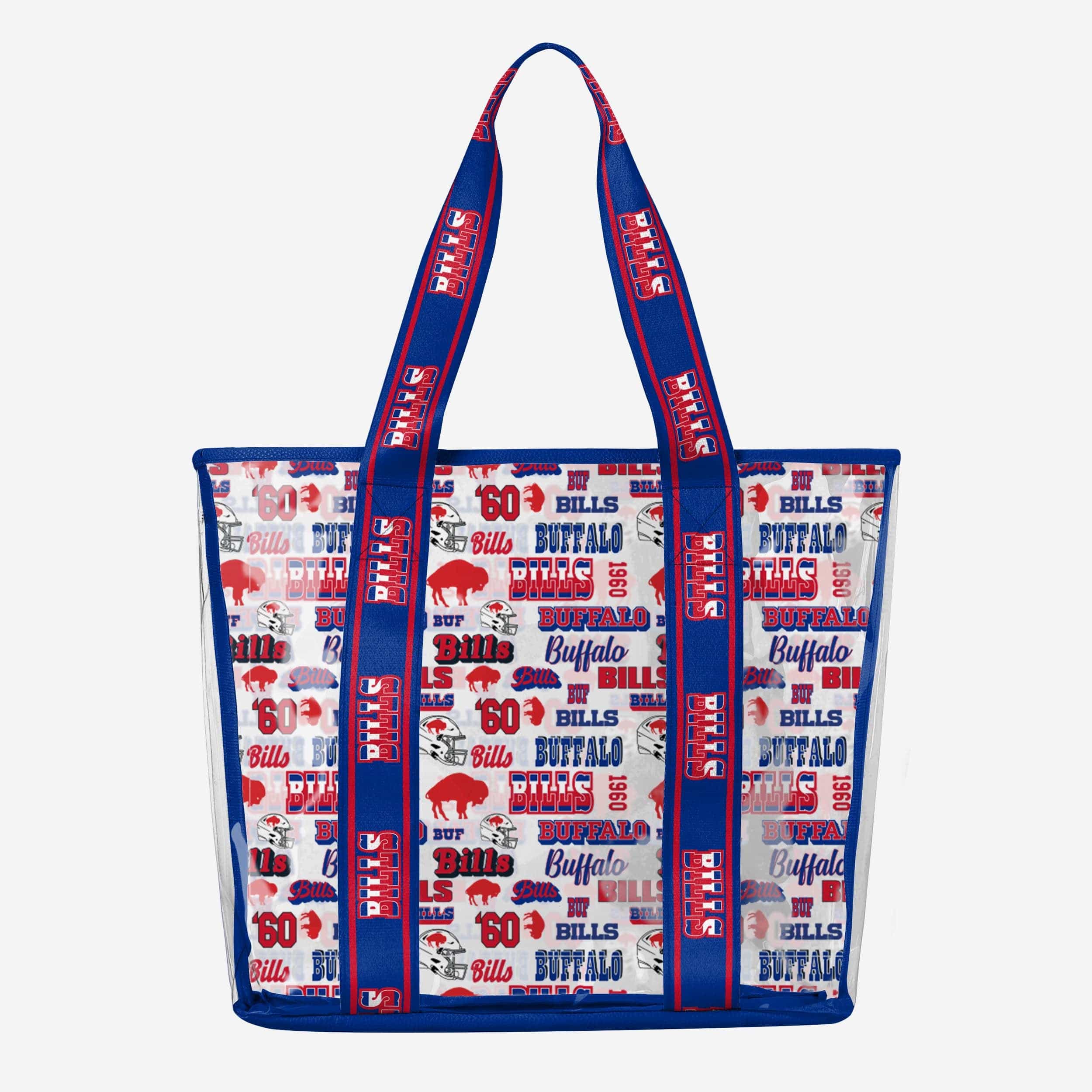 Buffalo Bills Retro Print Clear Tote Bag - Showcase Your Fandom!