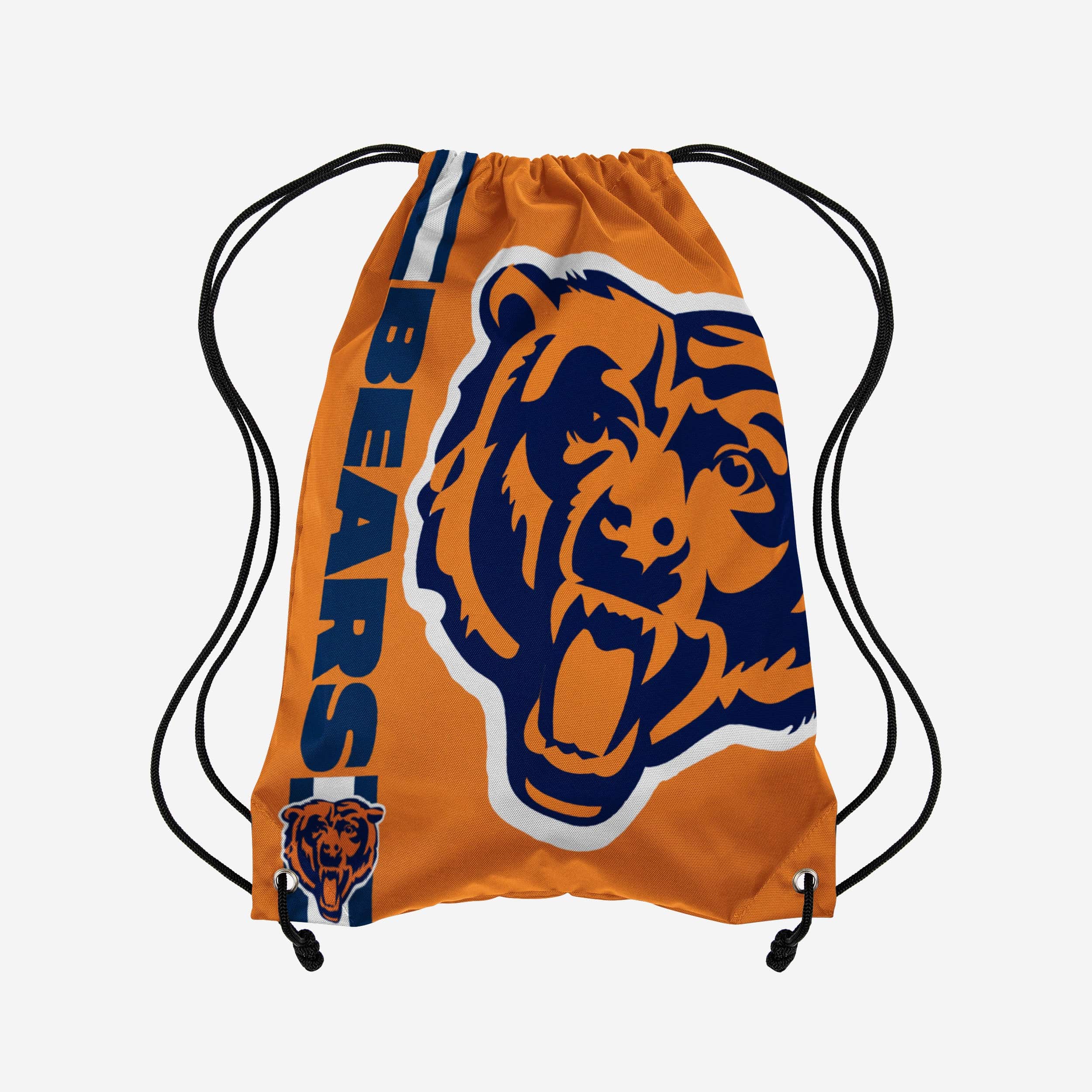 Chicago Bears Orange Alternate Big Logo Drawstring Backpack: Show Your Team Spirit!