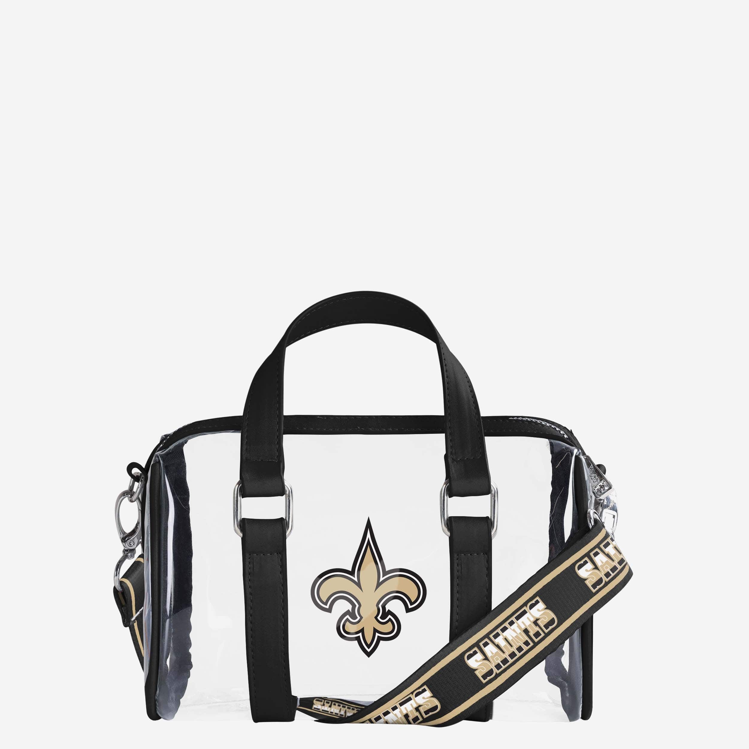 New Orleans Saints Clear Barrel Bag - Show Your Team Spirit!