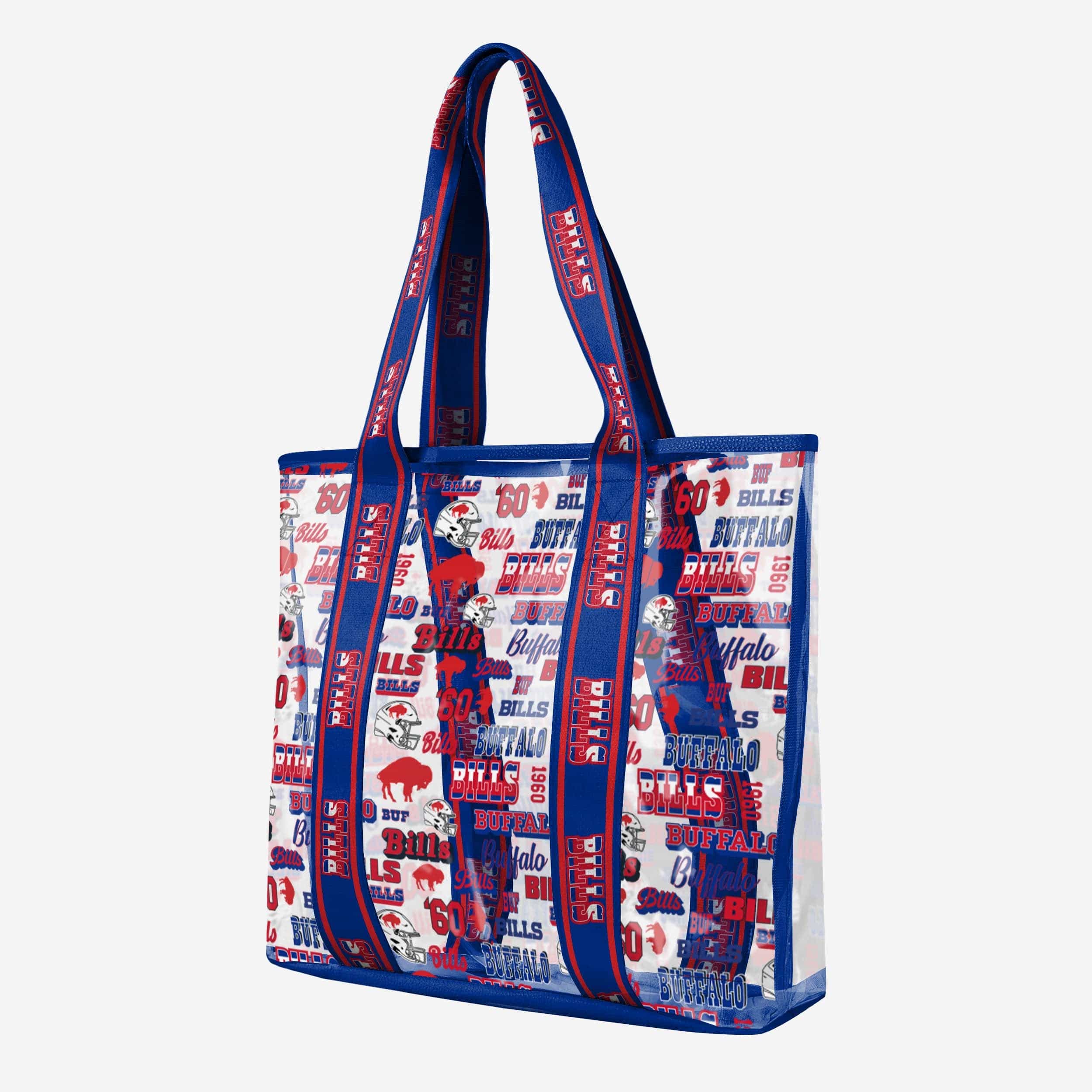 Buffalo Bills Retro Print Clear Tote Bag - Showcase Your Fandom!