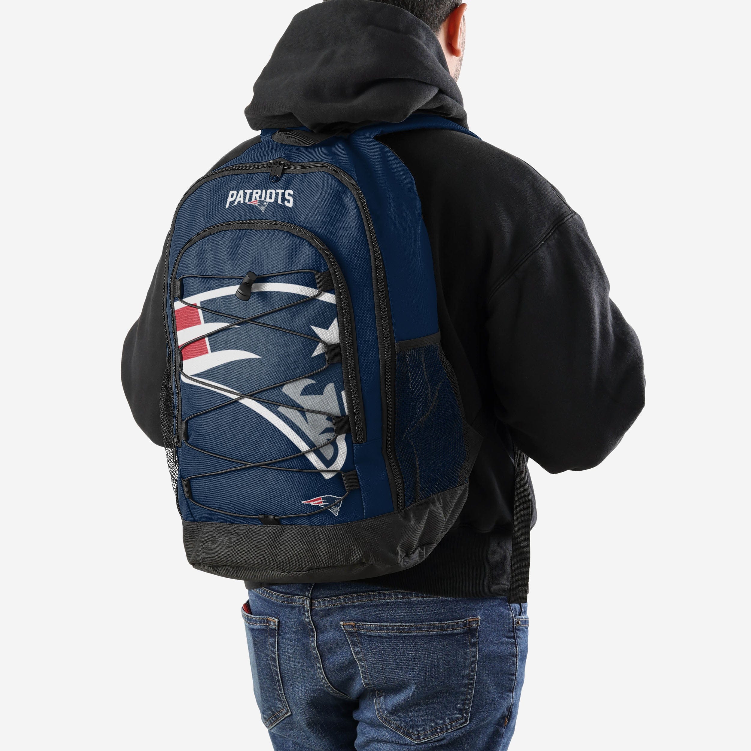 New England Patriots Iconic Bungee Backpack - Show Your Team Pride!