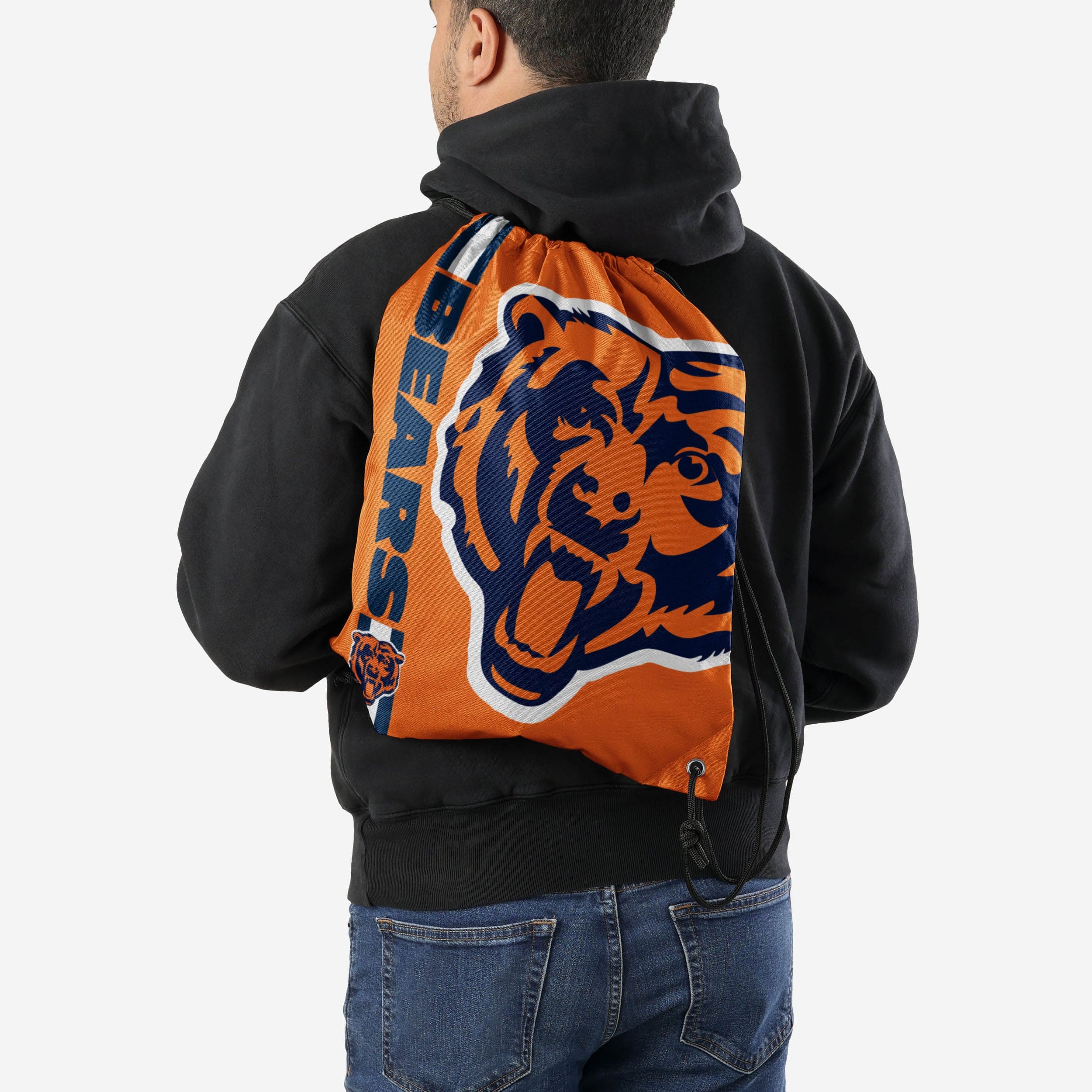 Chicago Bears Orange Alternate Big Logo Drawstring Backpack: Show Your Team Spirit!