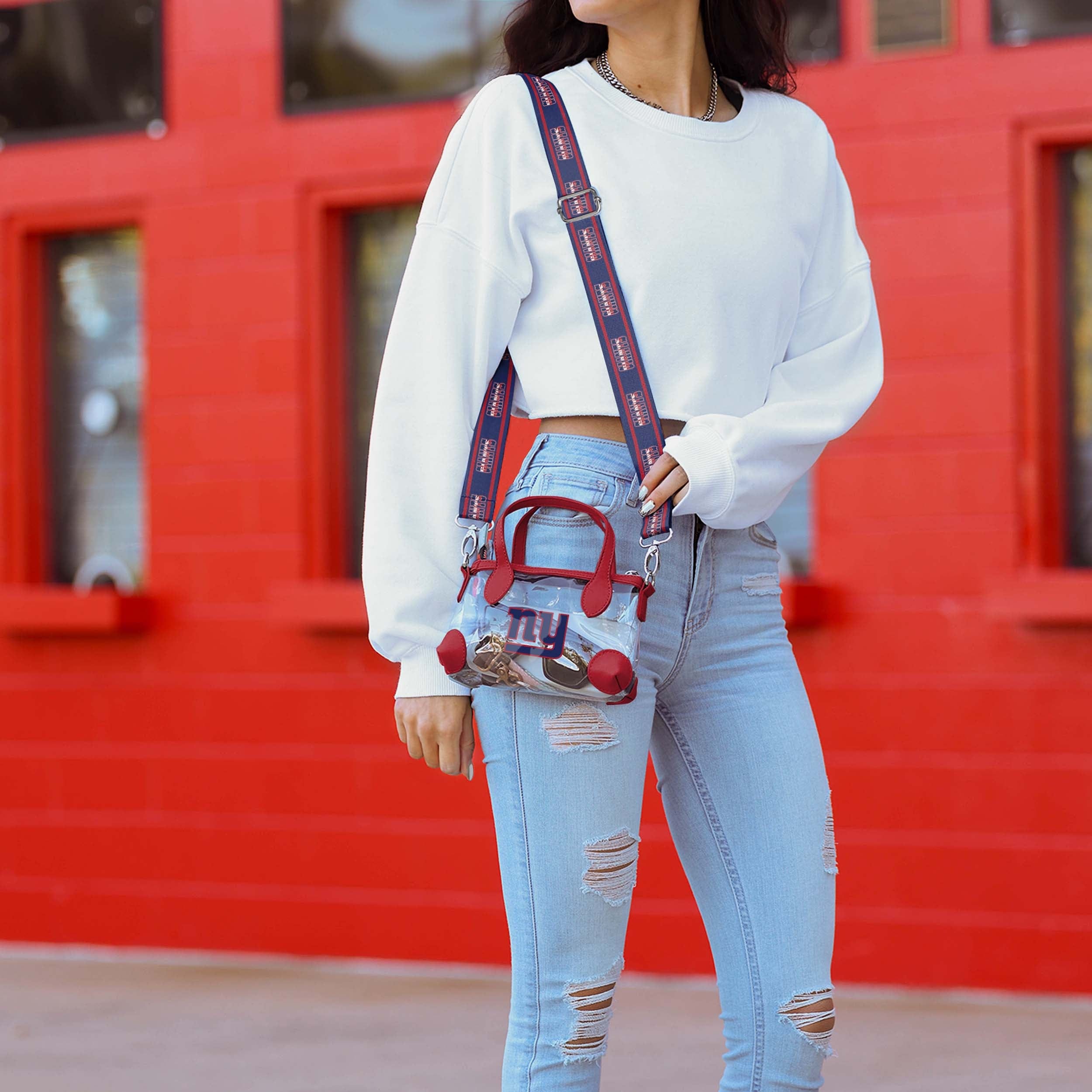 New York Giants Big Logo Clear Crossbody Mini Purse - Show Your Fandom!
