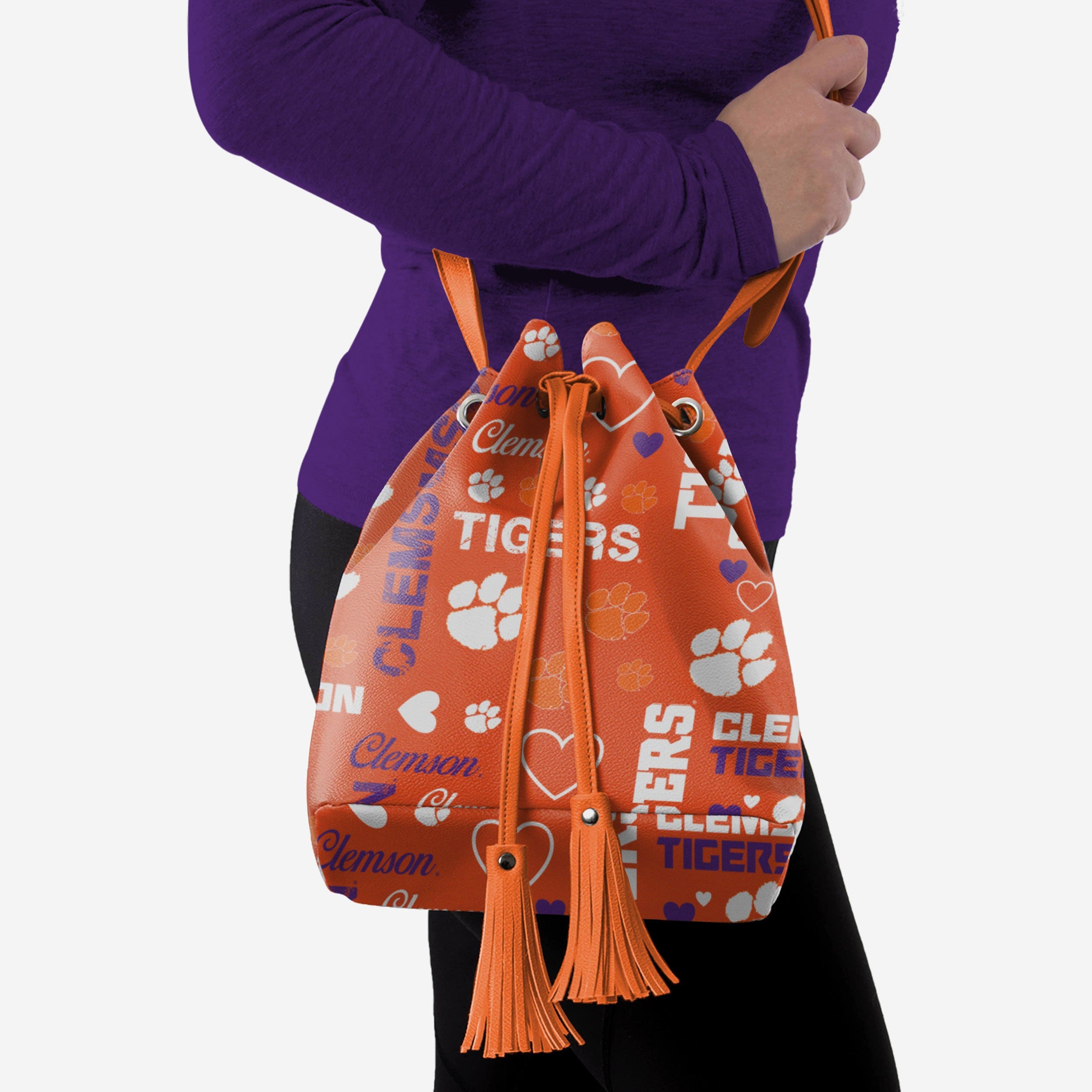 Clemson Tigers Logo Love Cinch Purse - Show Your Team Spirit!