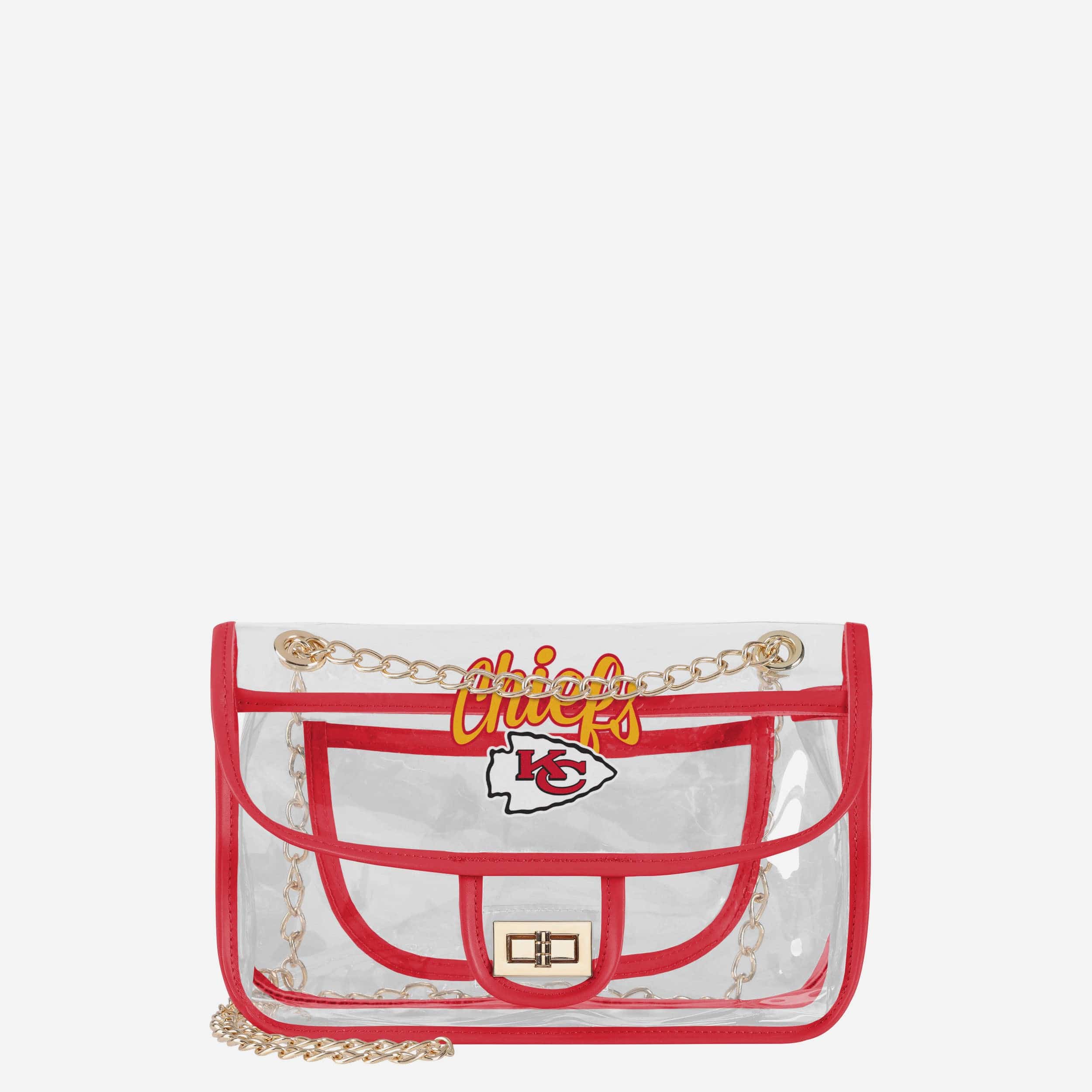 Kansas City Chiefs Stunning Clear Crossbody Chain Bag