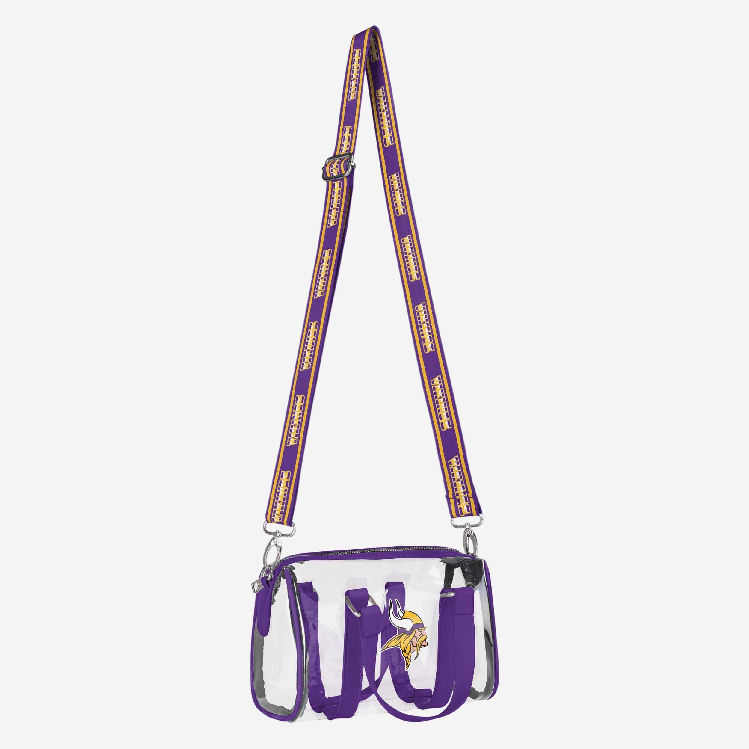 Minnesota Vikings Clear Barrel Bag - Show Your Team Spirit!