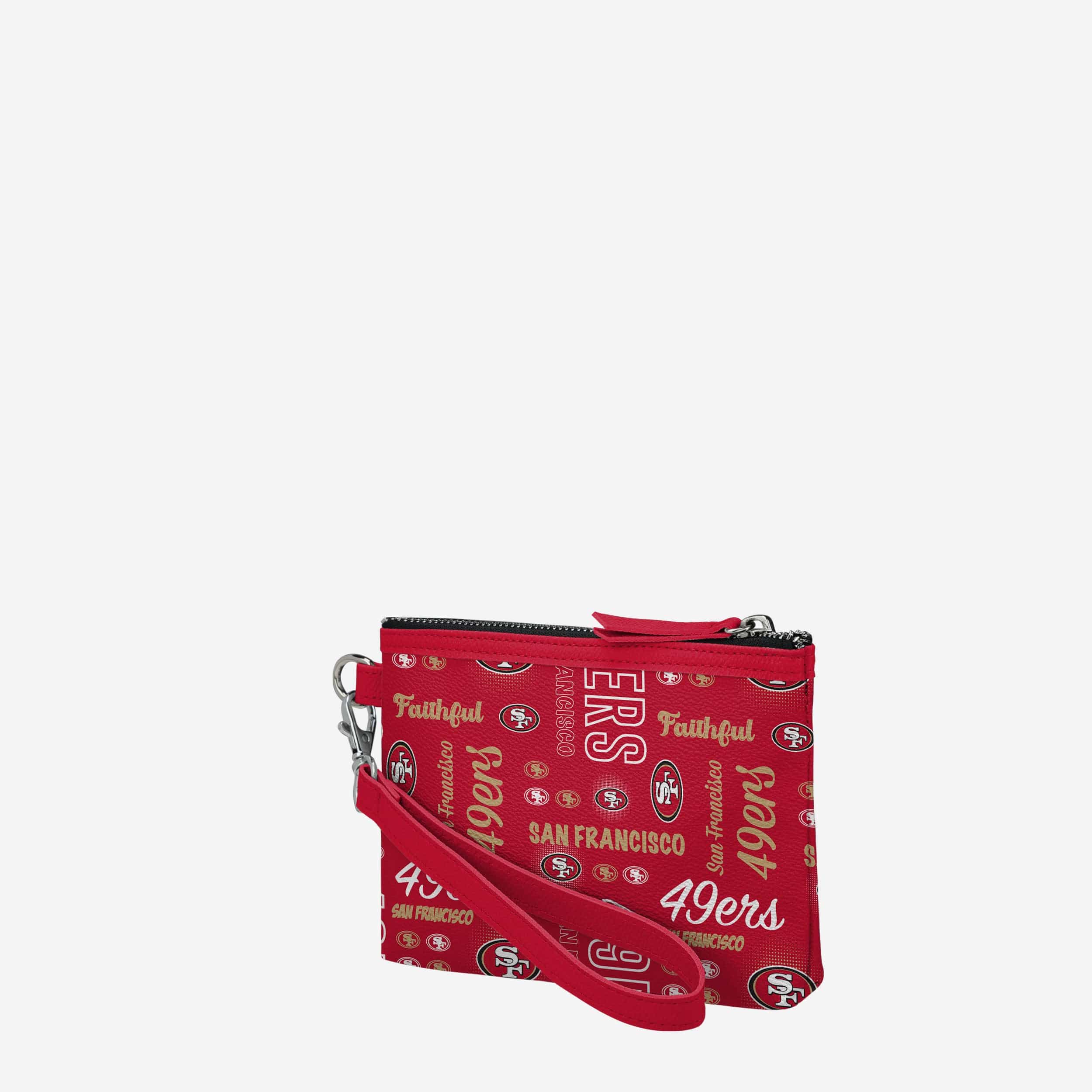 San Francisco 49ers Spirited Wristlet with Repeat Logo - Must - Have for Fans!