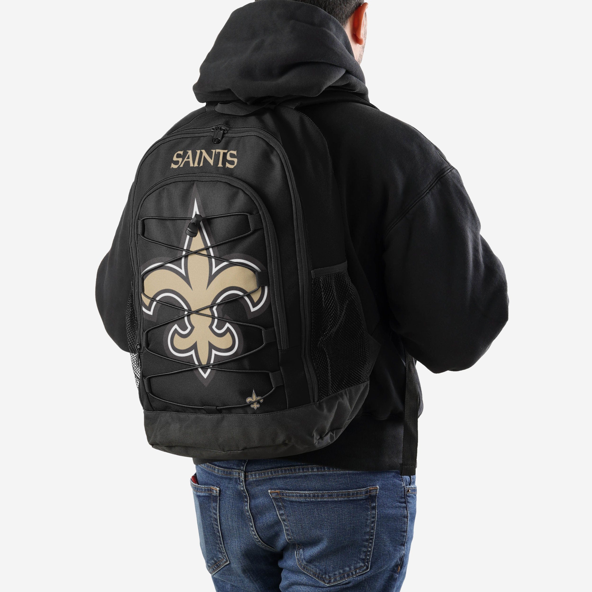 New Orleans Saints Big Logo Bungee Backpack: Your Ultimate Team Spirit Carrier