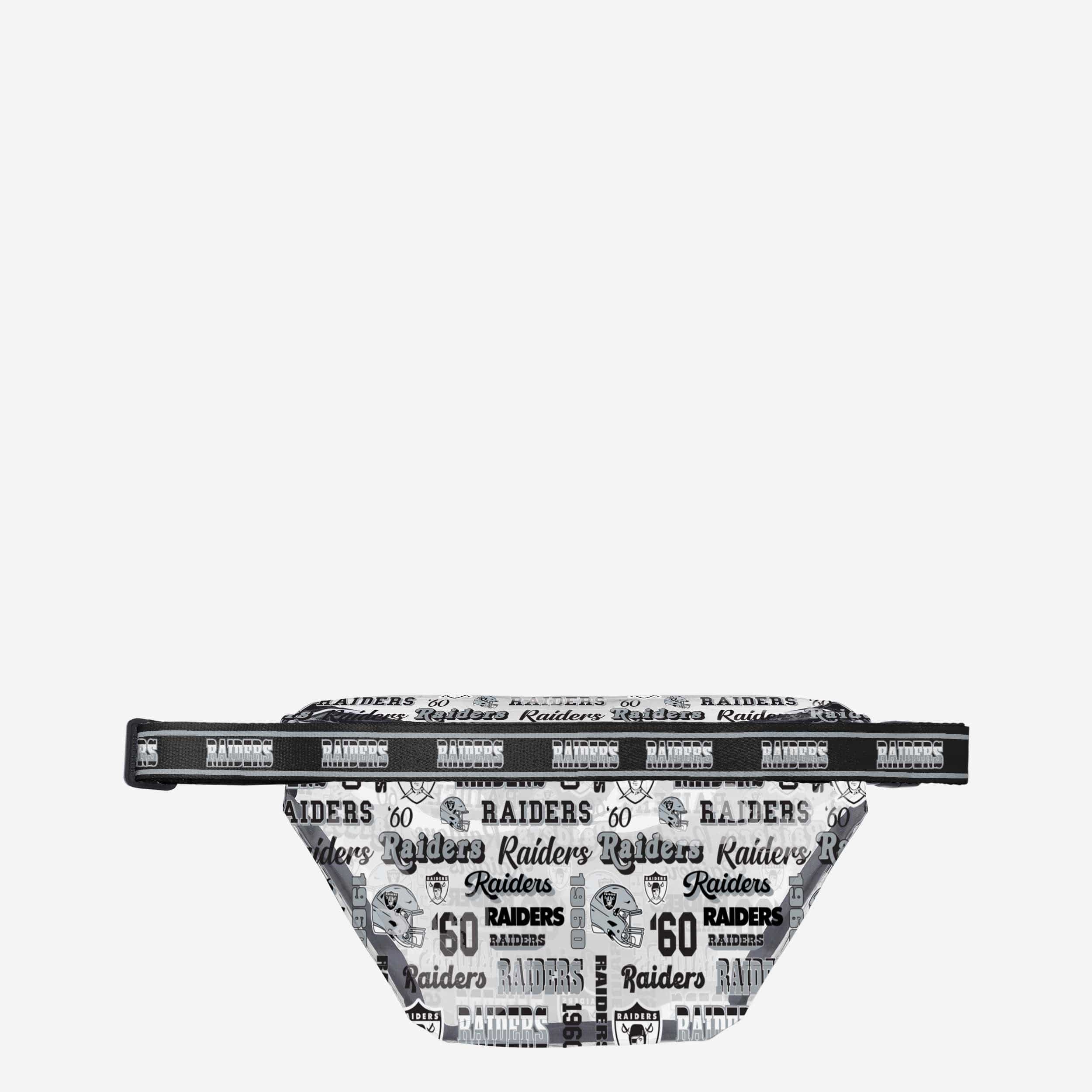 Las Vegas Raiders Retro Print Clear Fanny Pack - A Must - Have for Fans