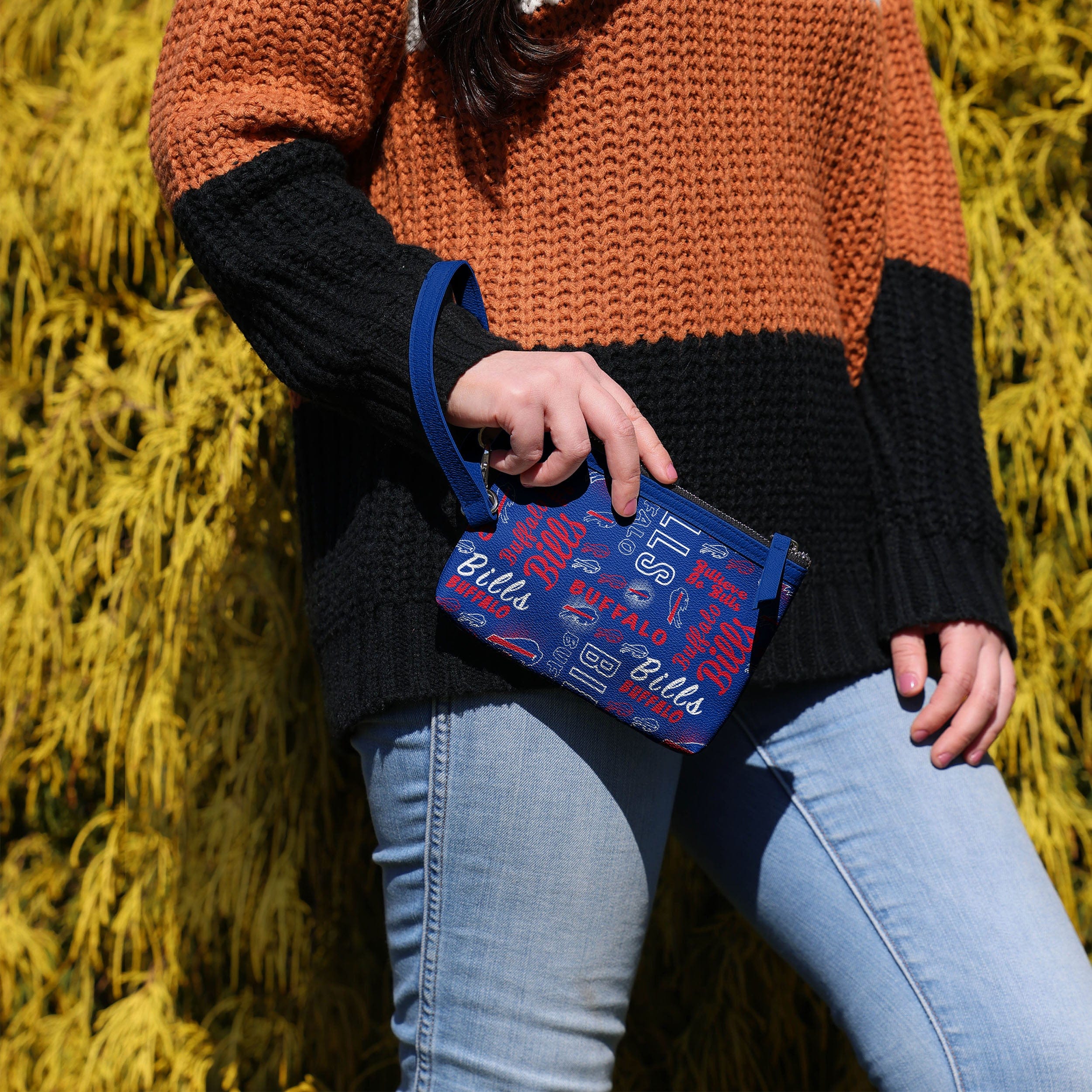 Buffalo Bills Spirited Style Wristlet with Repeat Logo - A Must - Have for Fans