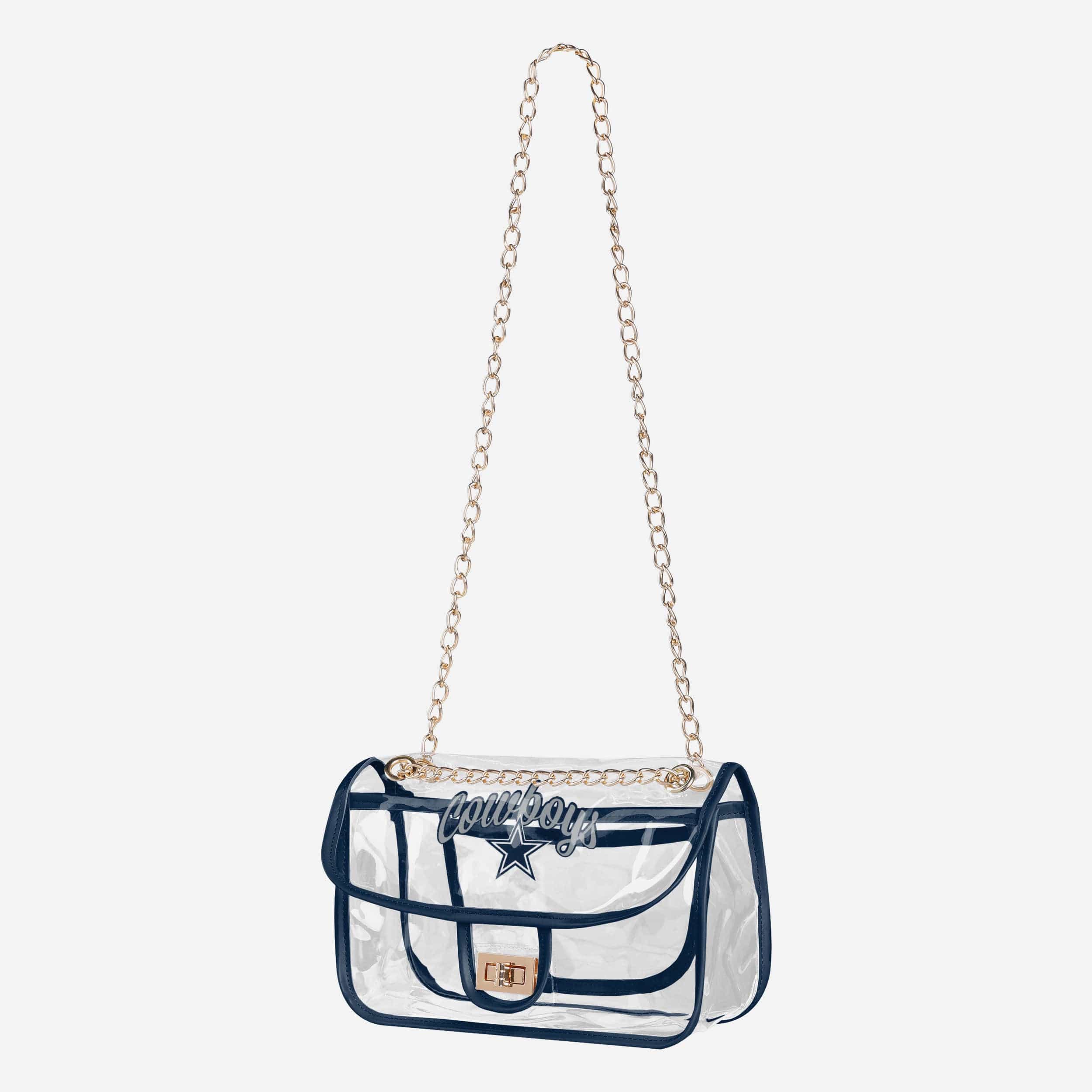 Glamorous Dallas Cowboys Clear Crossbody Chain Bag