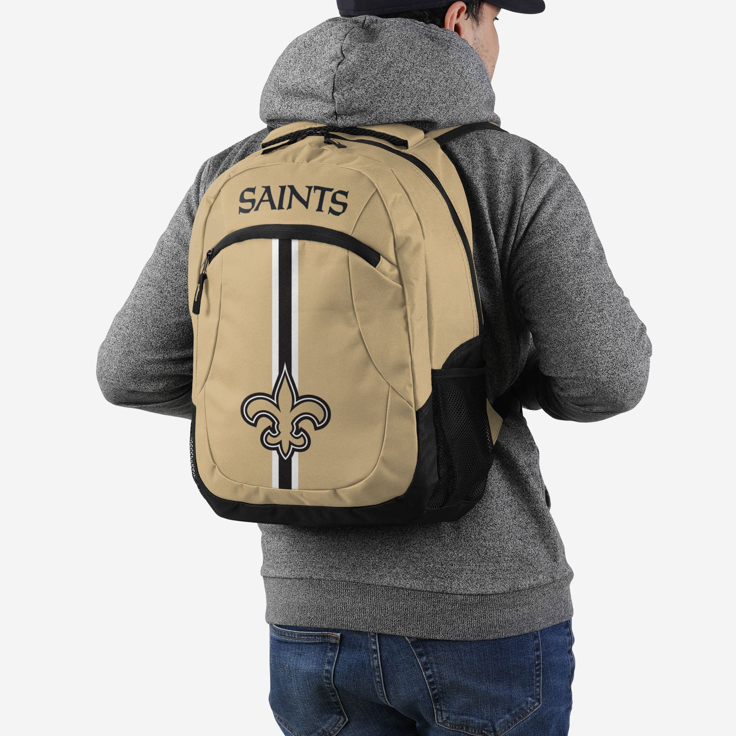 New Orleans Saints Old Gold Alternate Color Action Backpack - Game Day Essential!