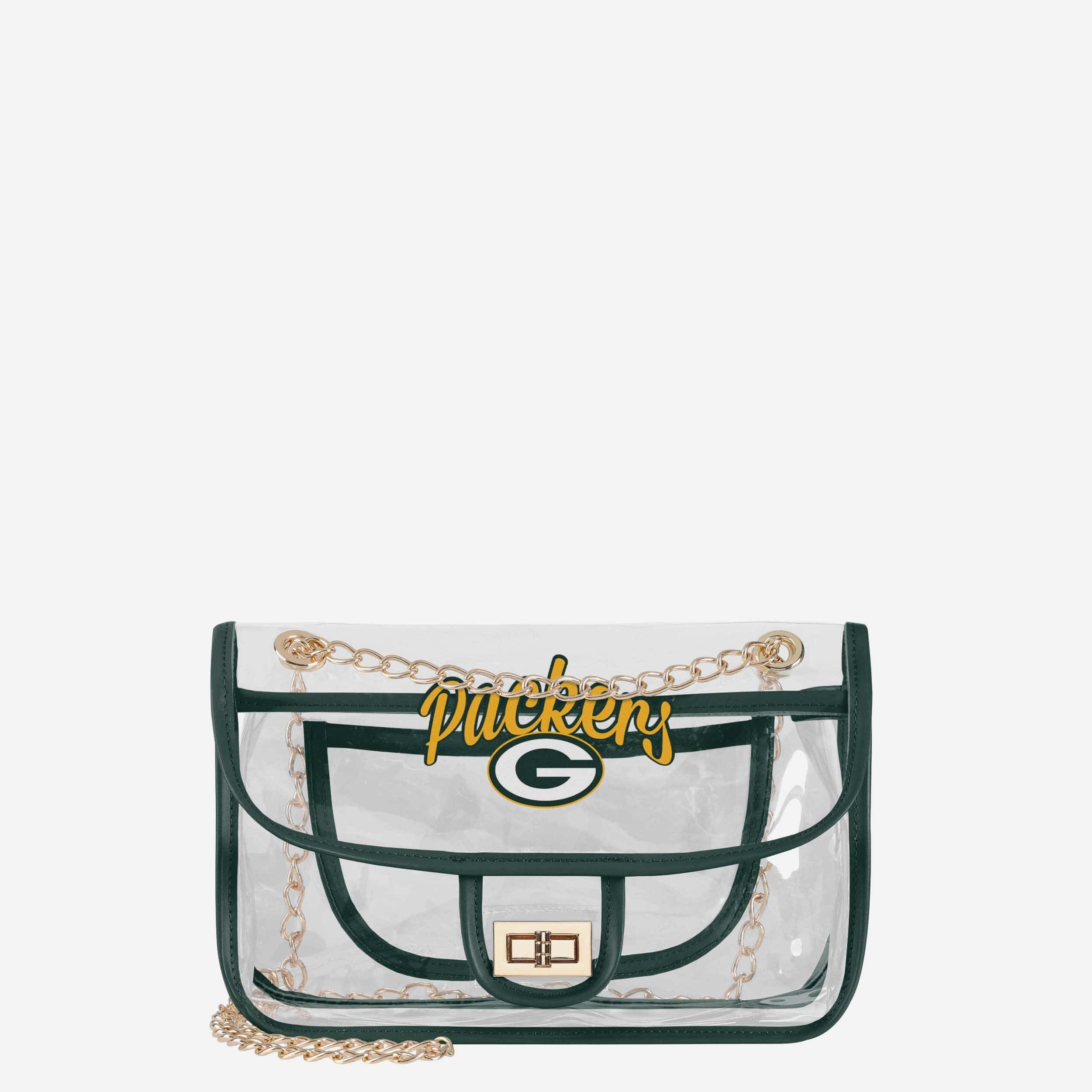 Green Bay Packers Stunning Clear Crossbody Chain Bag