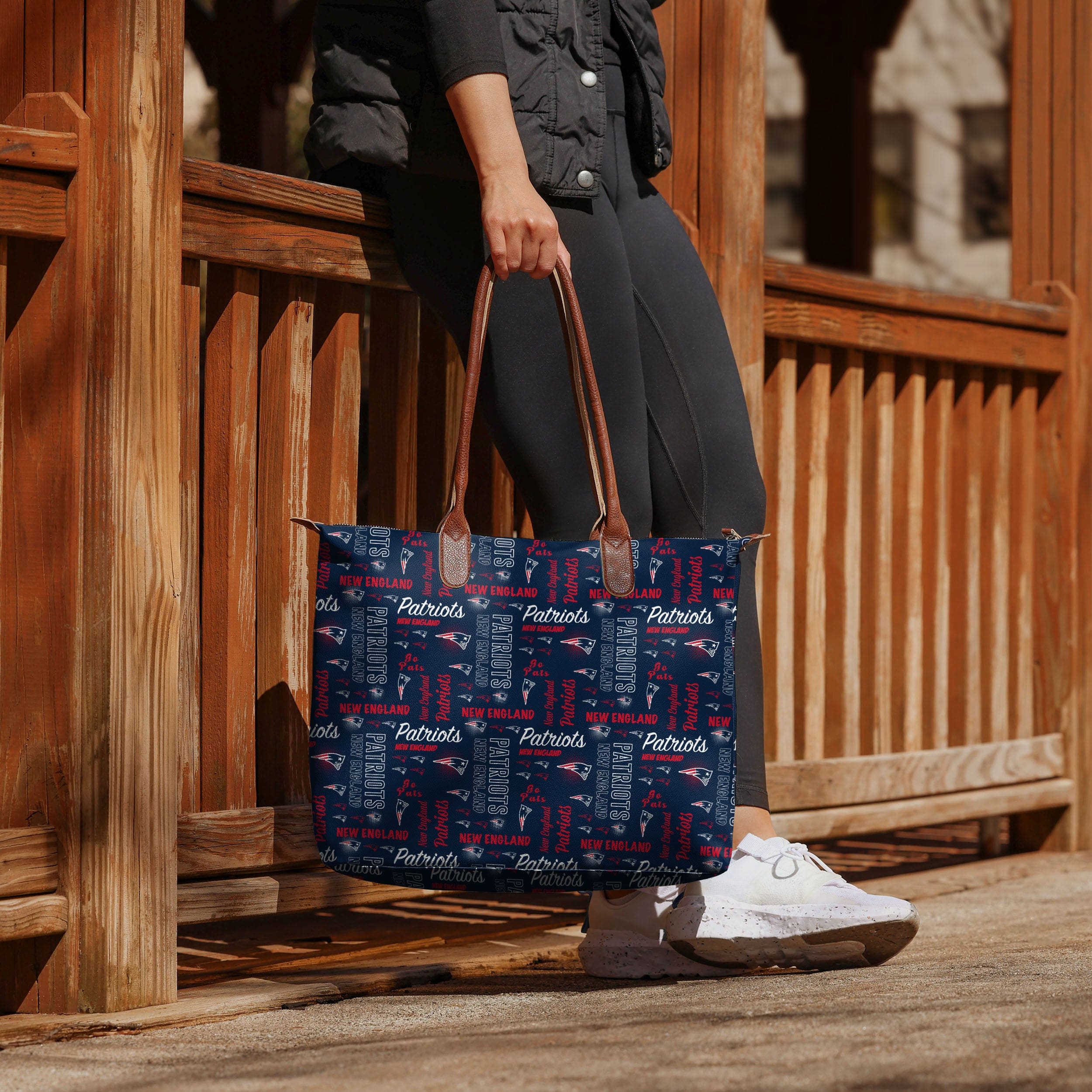 New England Patriots Spirited Style Printed Tote Bag: A Must-Have for Fans!