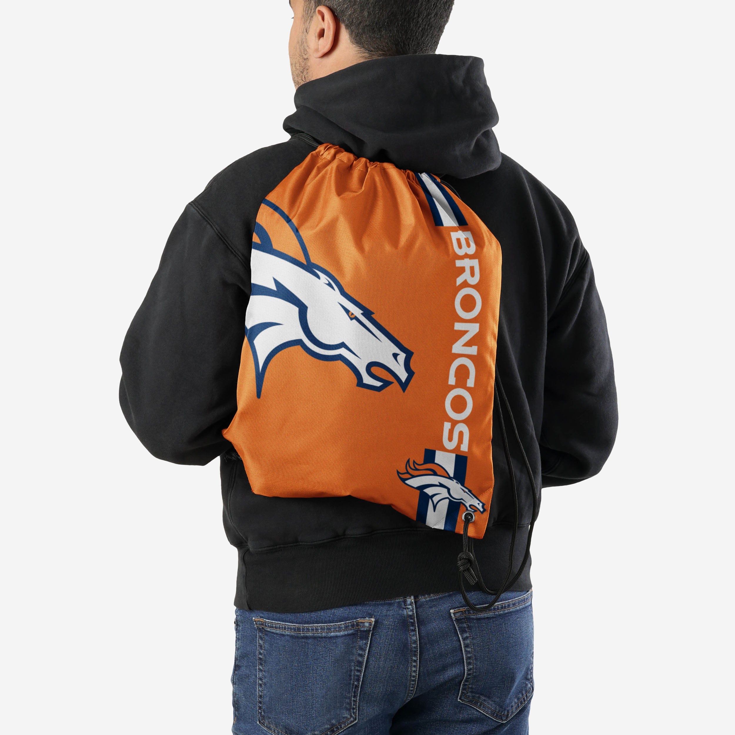 Denver Broncos Orange Alternate Big Logo Drawstring Backpack: Show Your Team Pride!