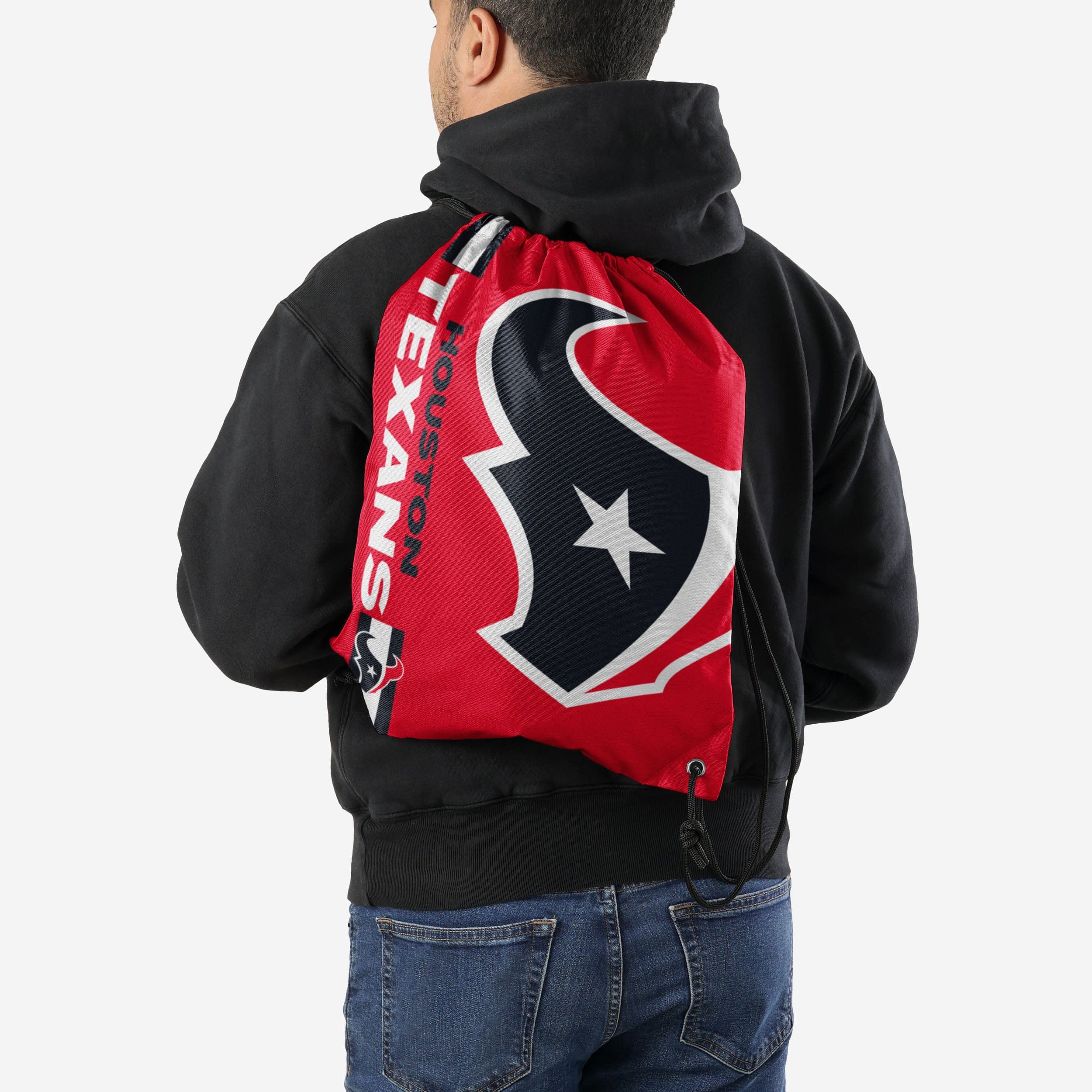 Houston Texans Red Alternate Big Logo Drawstring Backpack: Show Your Team Spirit!