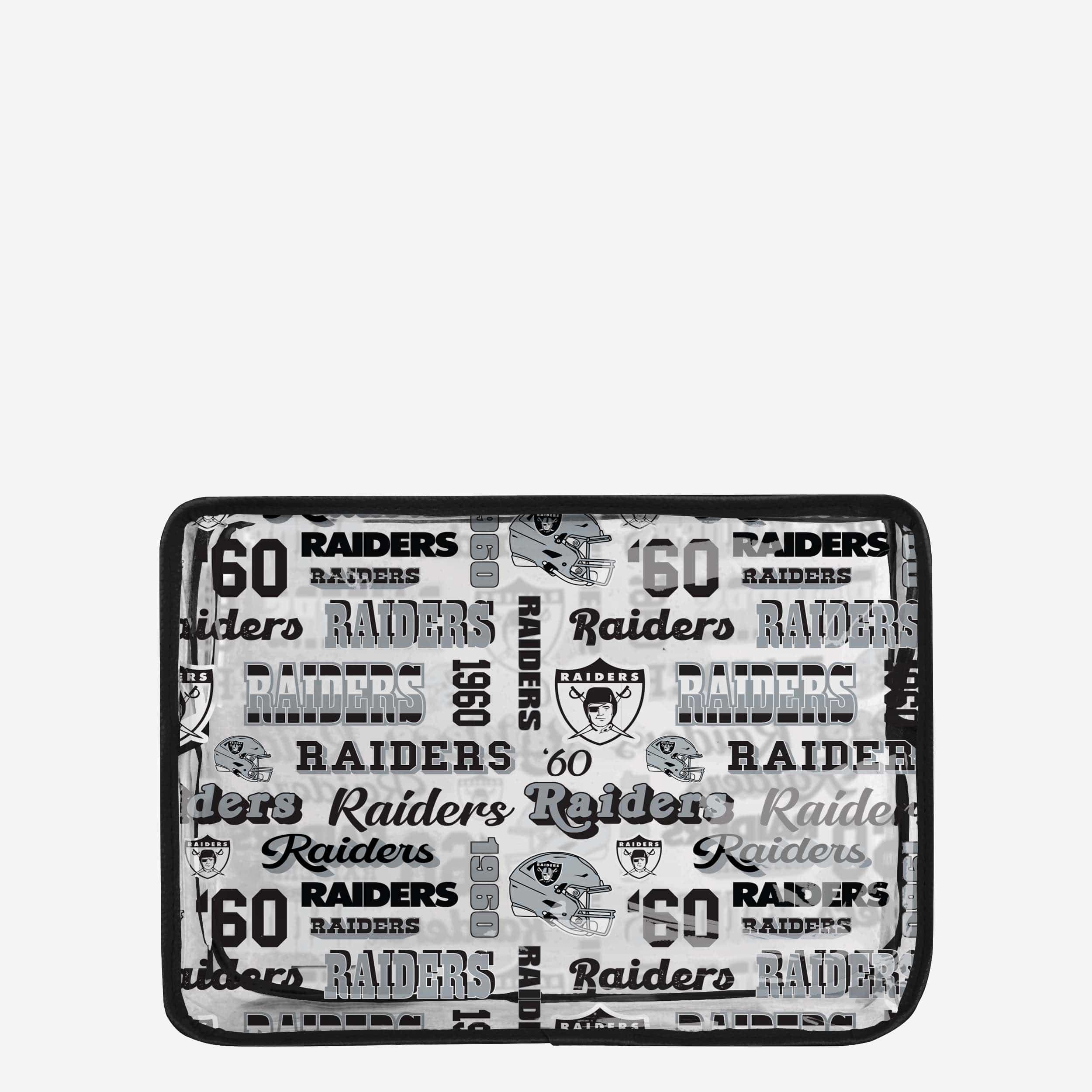 Las Vegas Raiders Retro Print Clear Cosmetic Bag: Show Your Fandom!