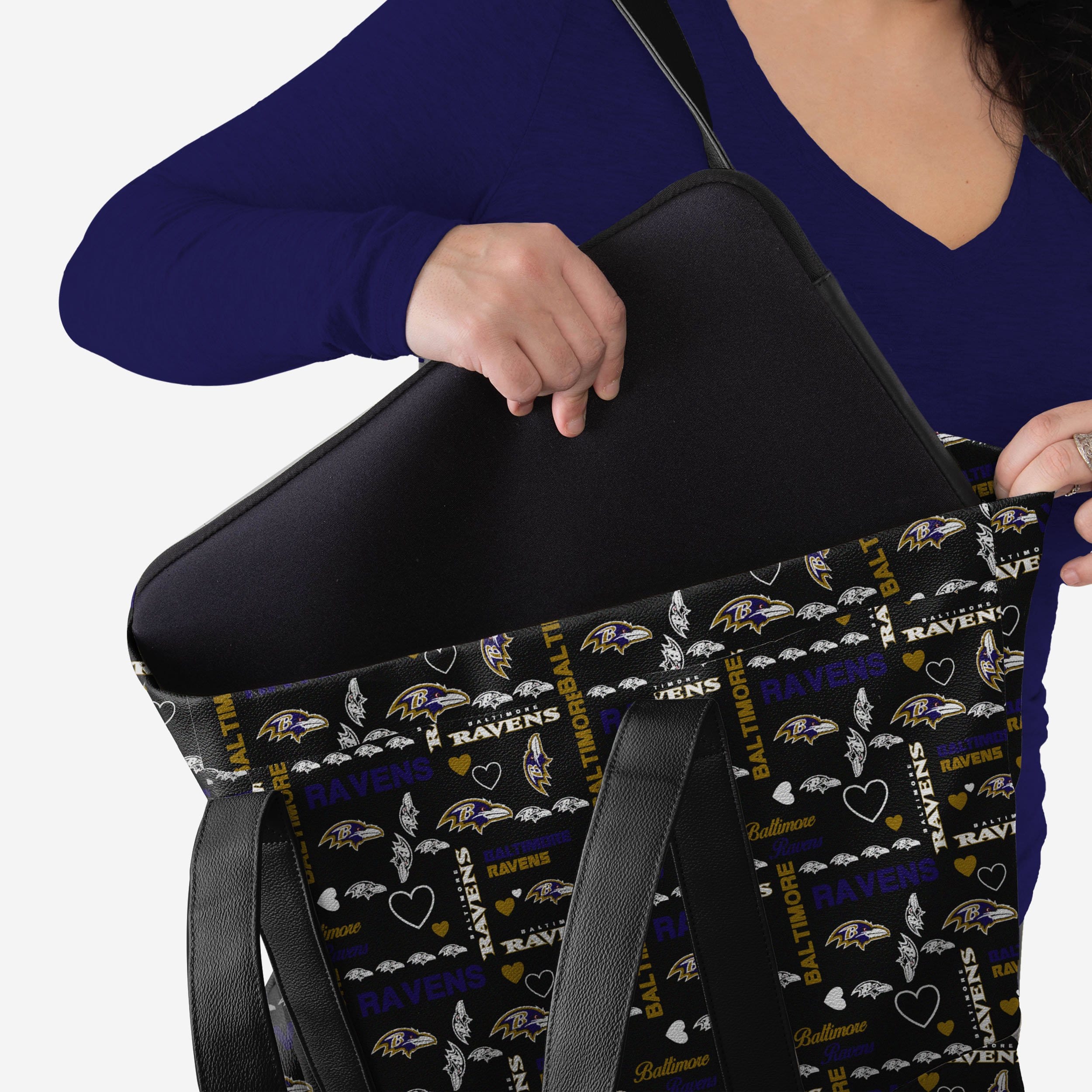 Baltimore Ravens Logo Love Tote Bag - Show Your Fandom!