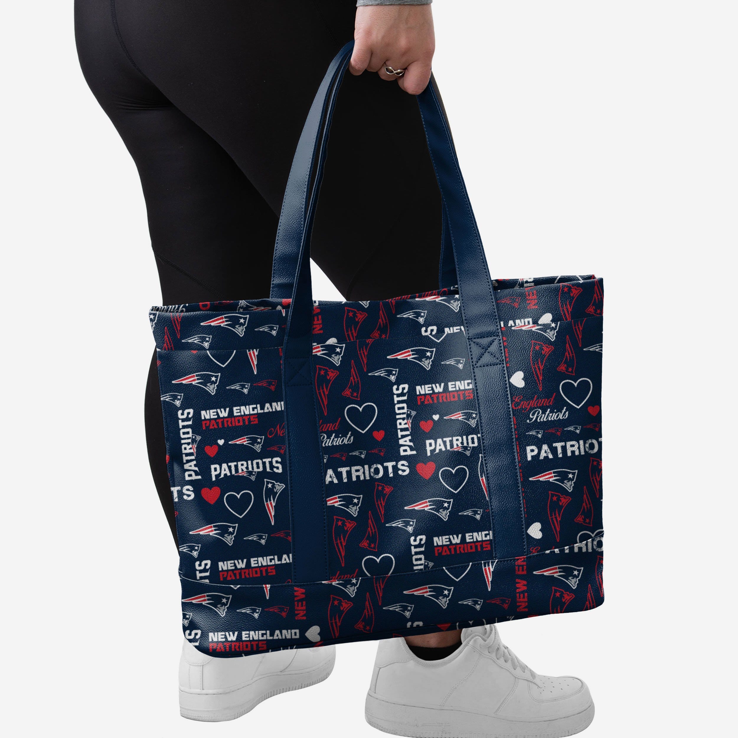 New England Patriots Logo Love Tote Bag - Show Your Fandom!