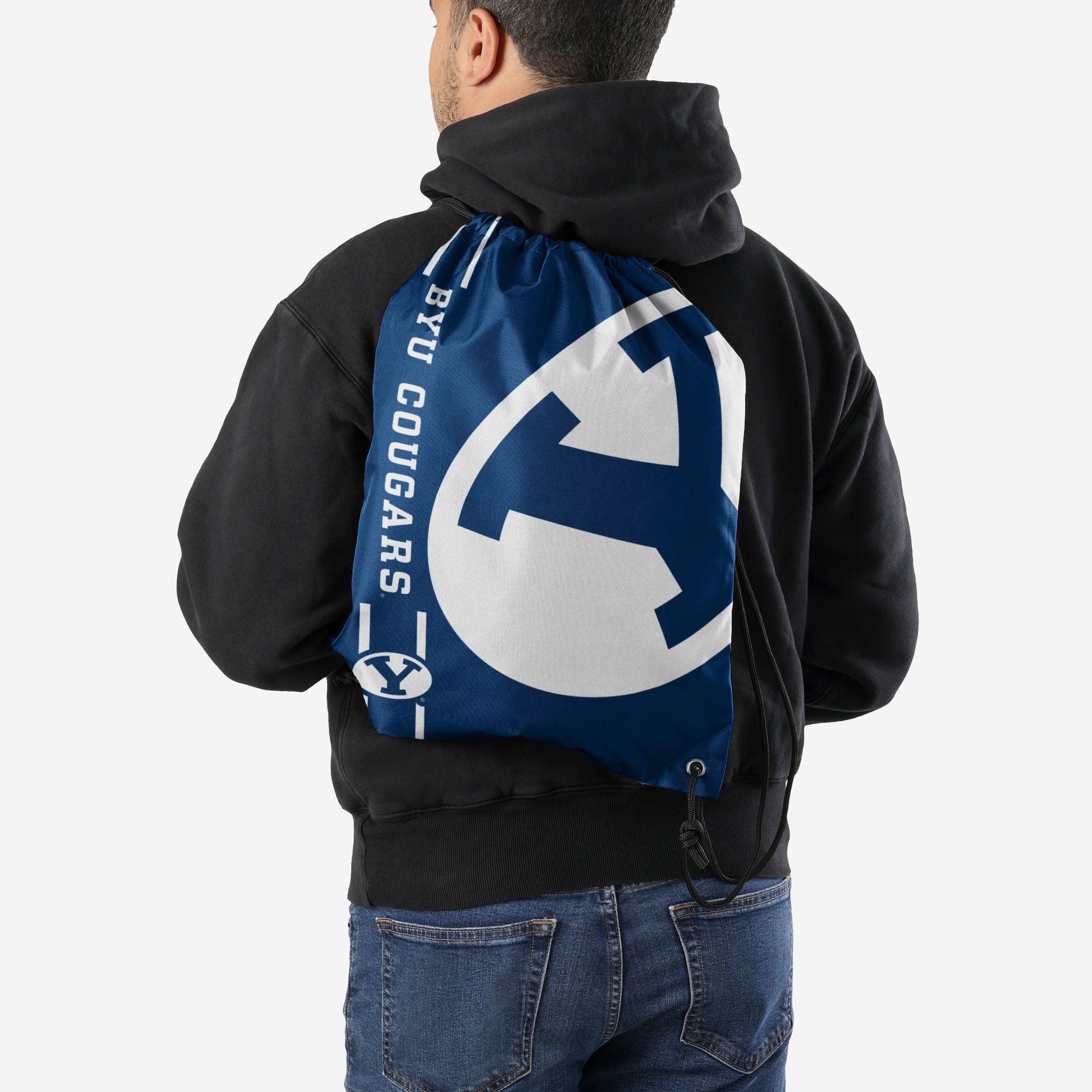BYU Cougars Big Logo Drawstring Backpack - Show Your Team Spirit!