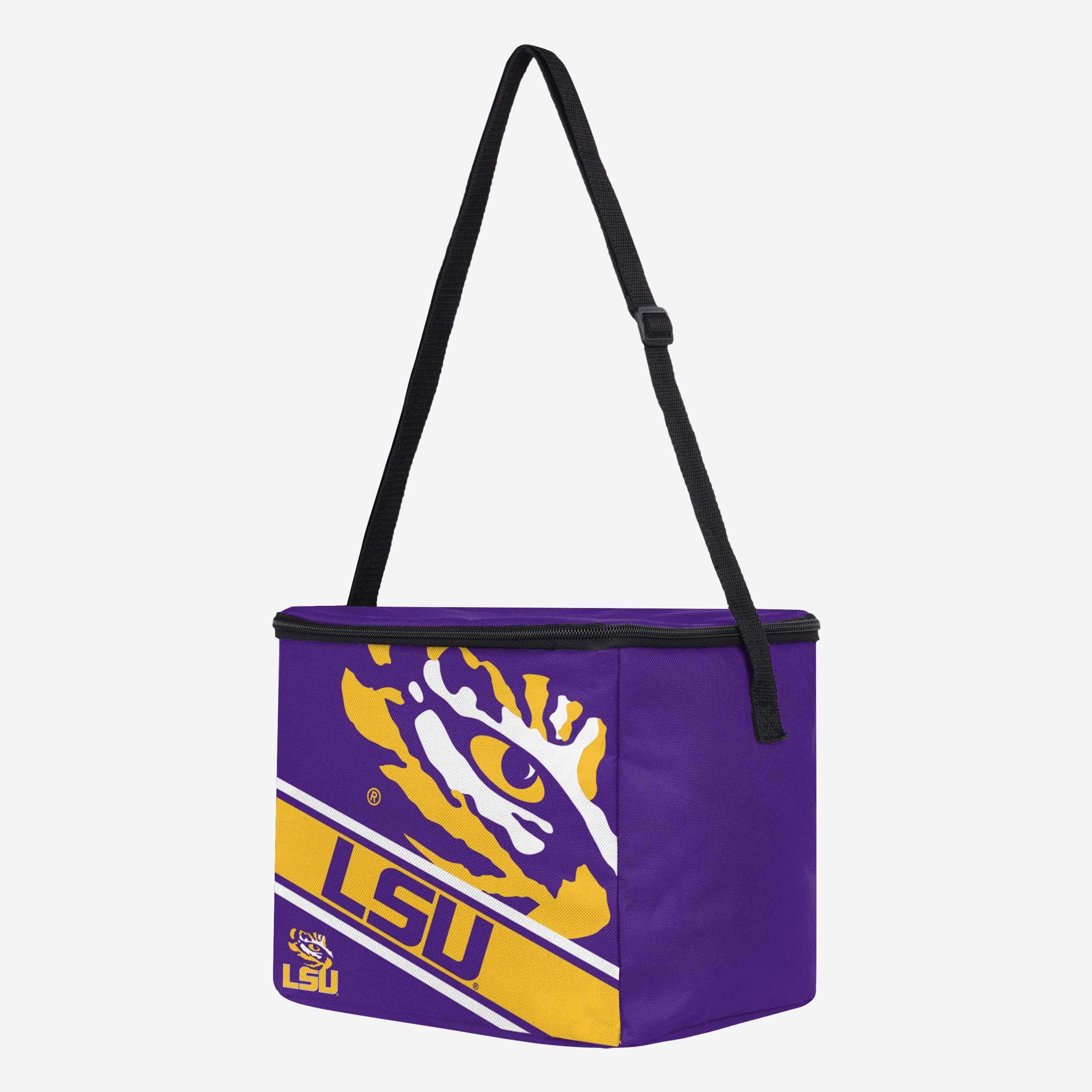LSU Tigers 12-Pack Big Logo Stripe Cooler - Keep Drinks Chilled All Season!