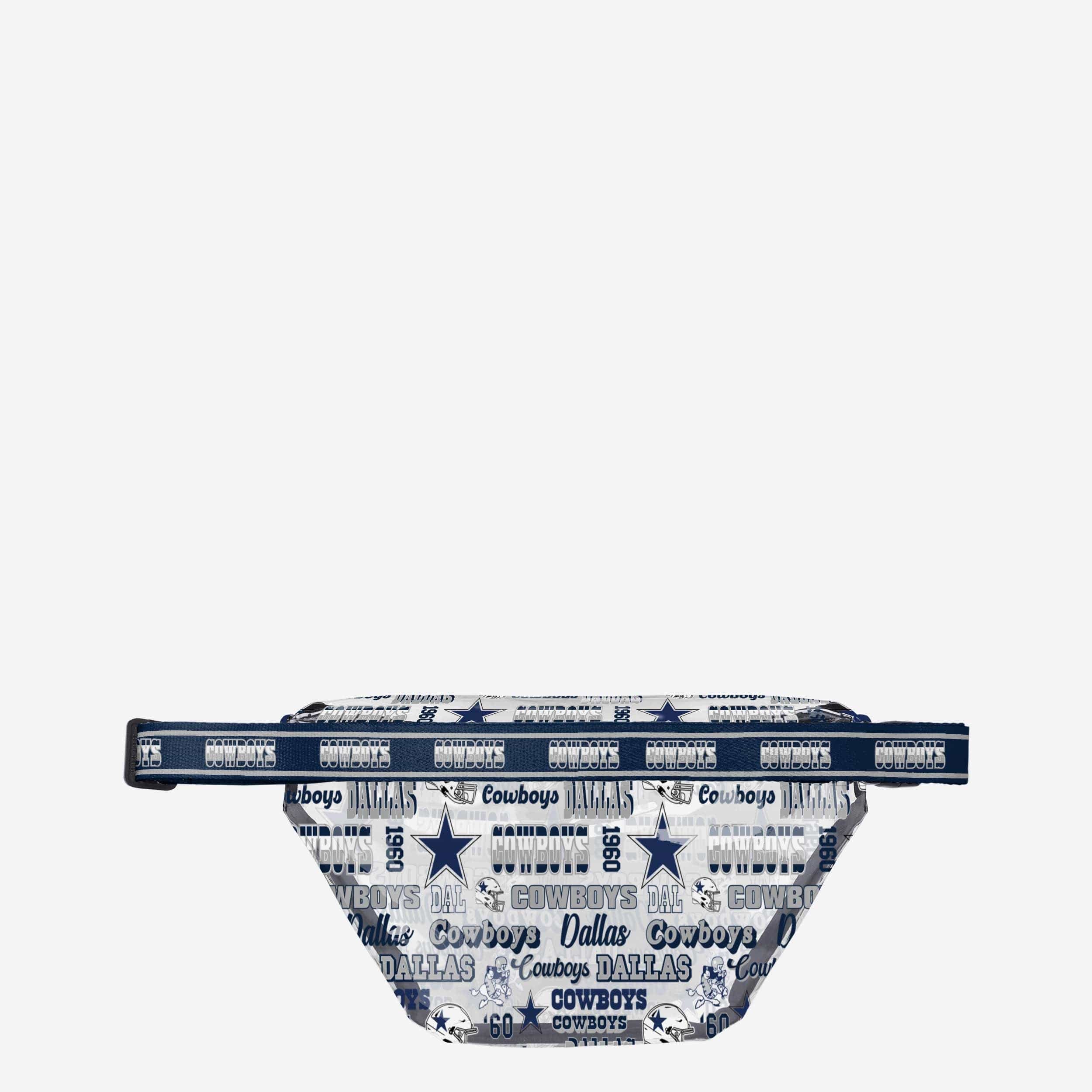 Dallas Cowboys Retro Repeat Print Clear Fanny Pack - A Must - Have for Fans!
