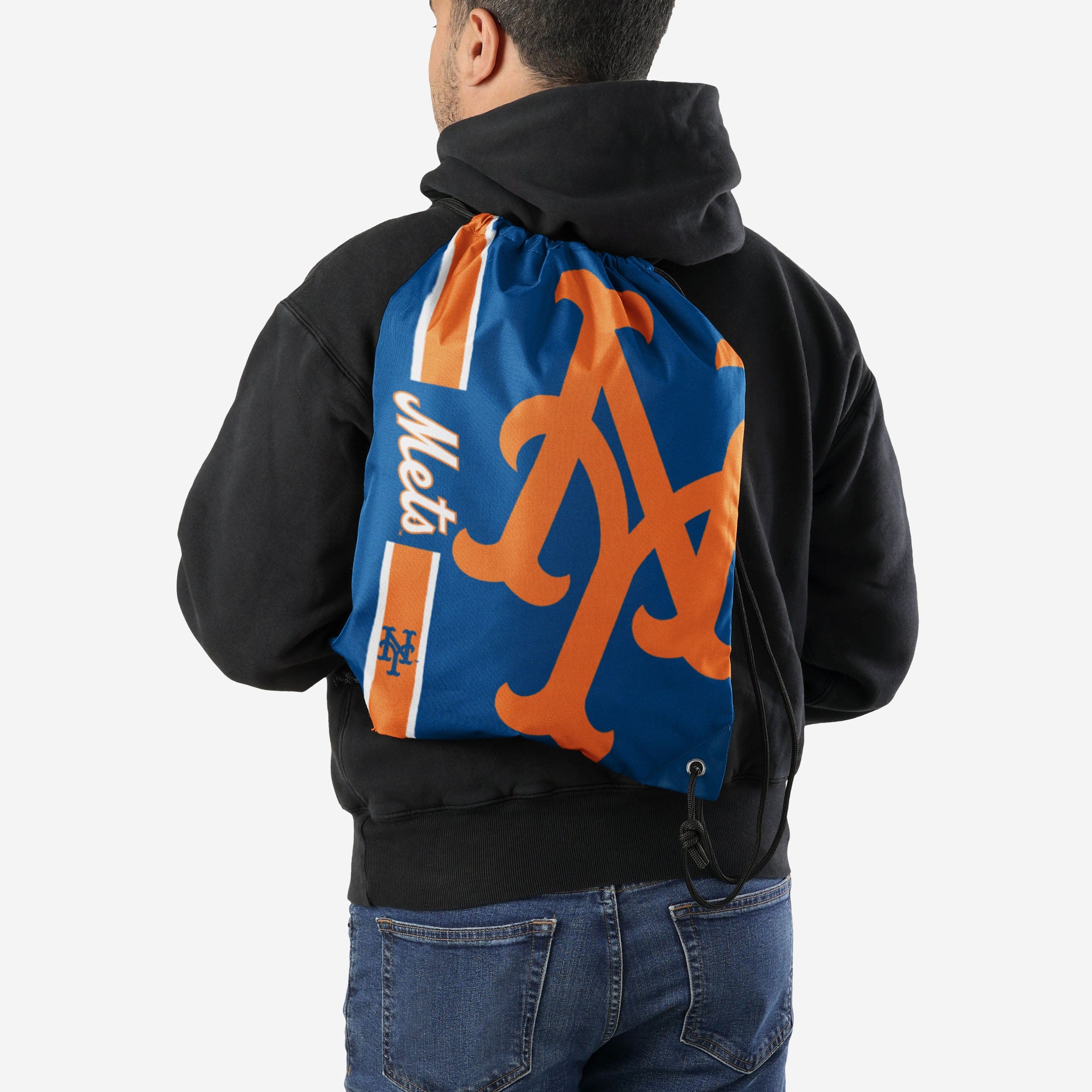 New York Mets Big Logo Drawstring Backpack - Show Your Team Spirit!