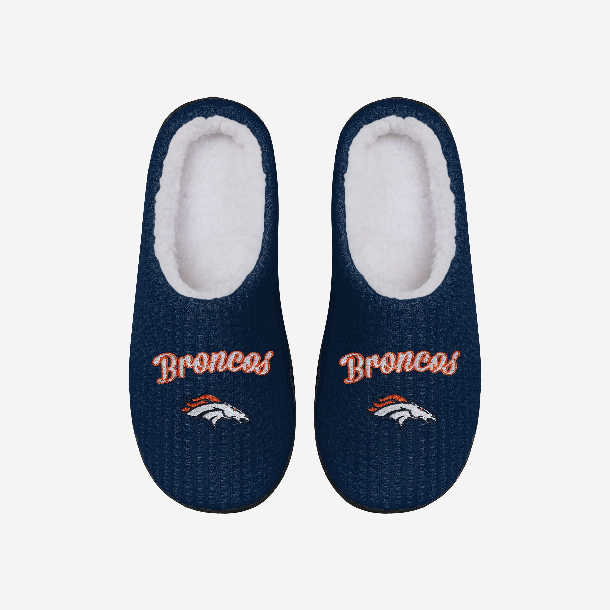 Denver Broncos Women's Cozy Sherpa-Lined Memory Foam Slippers