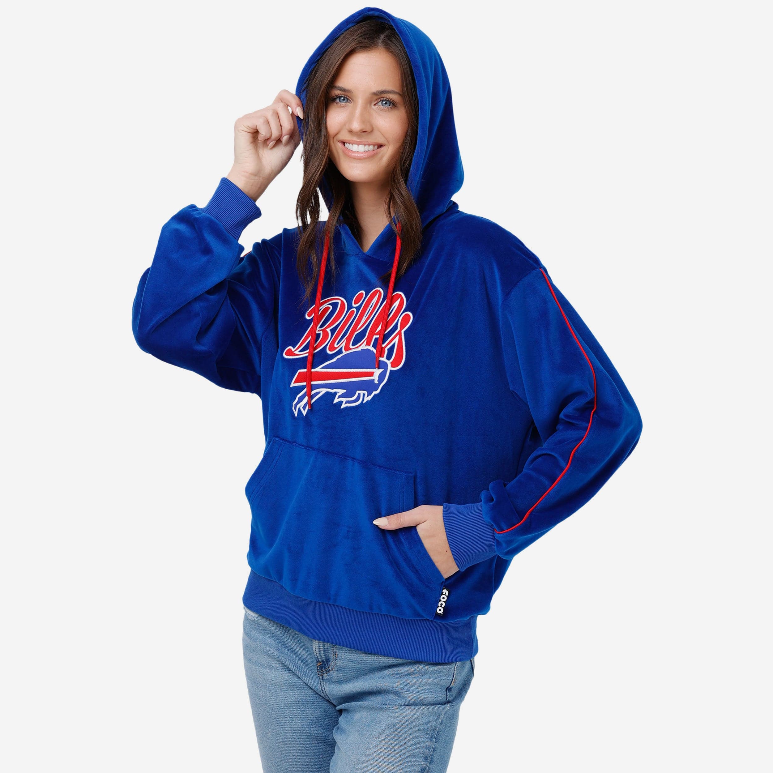 Buffalo Bills Women's Velour Hooded Sweatshirt - Show Your Team Spirit!
