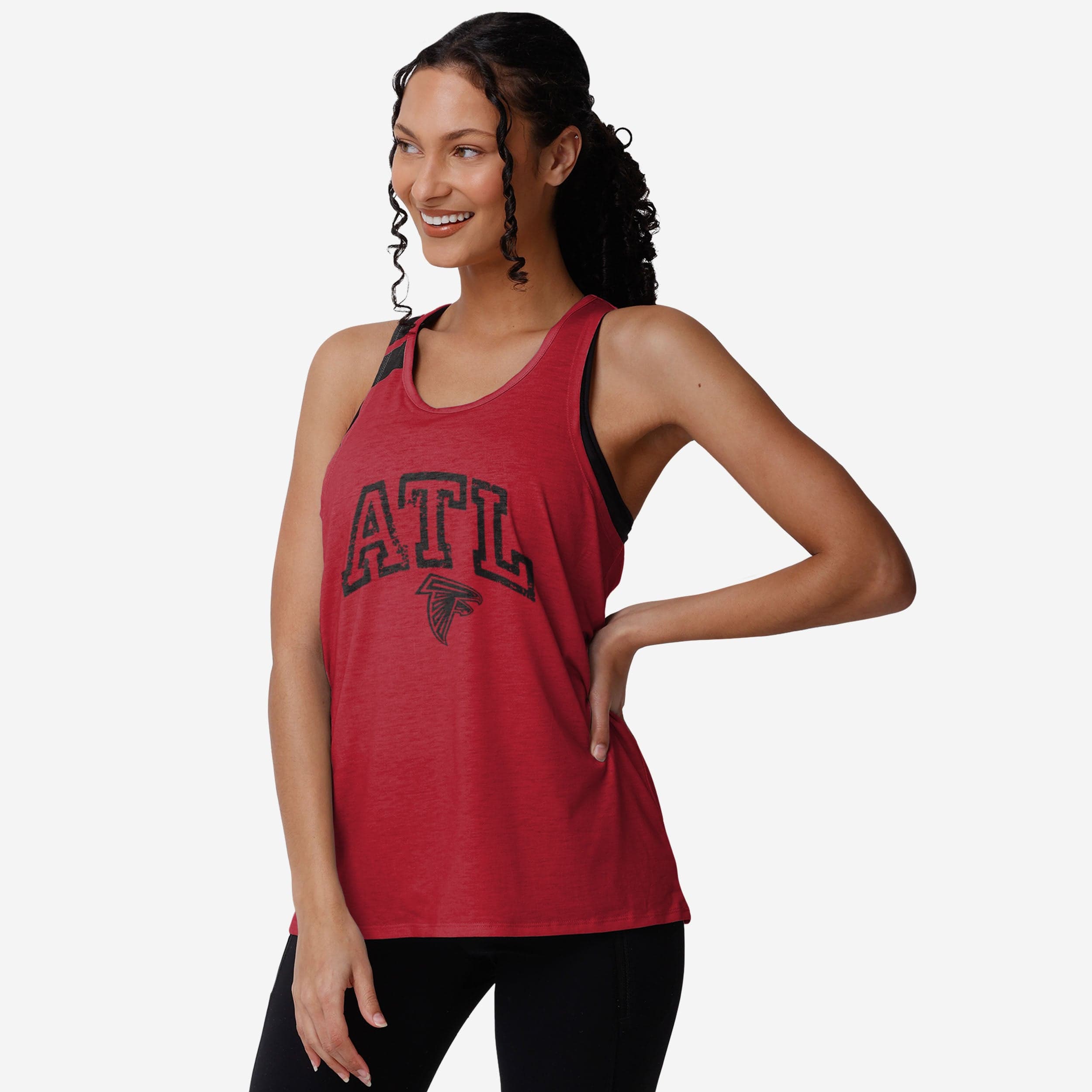 Atlanta Falcons Women's Stylish Twist Sleeveless Fan Top