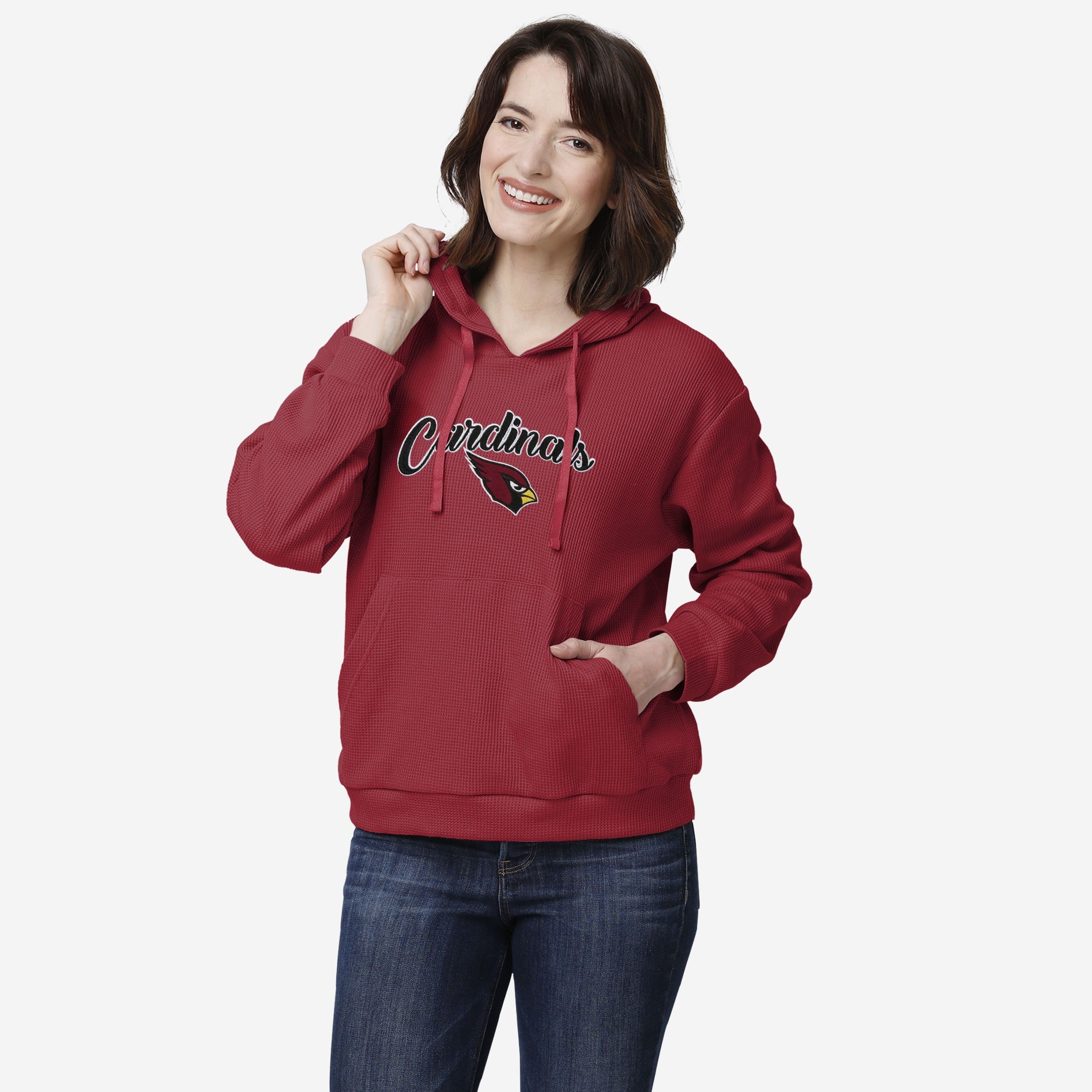 Arizona Cardinals Women's Stylish Waffle Lounge Sweater
