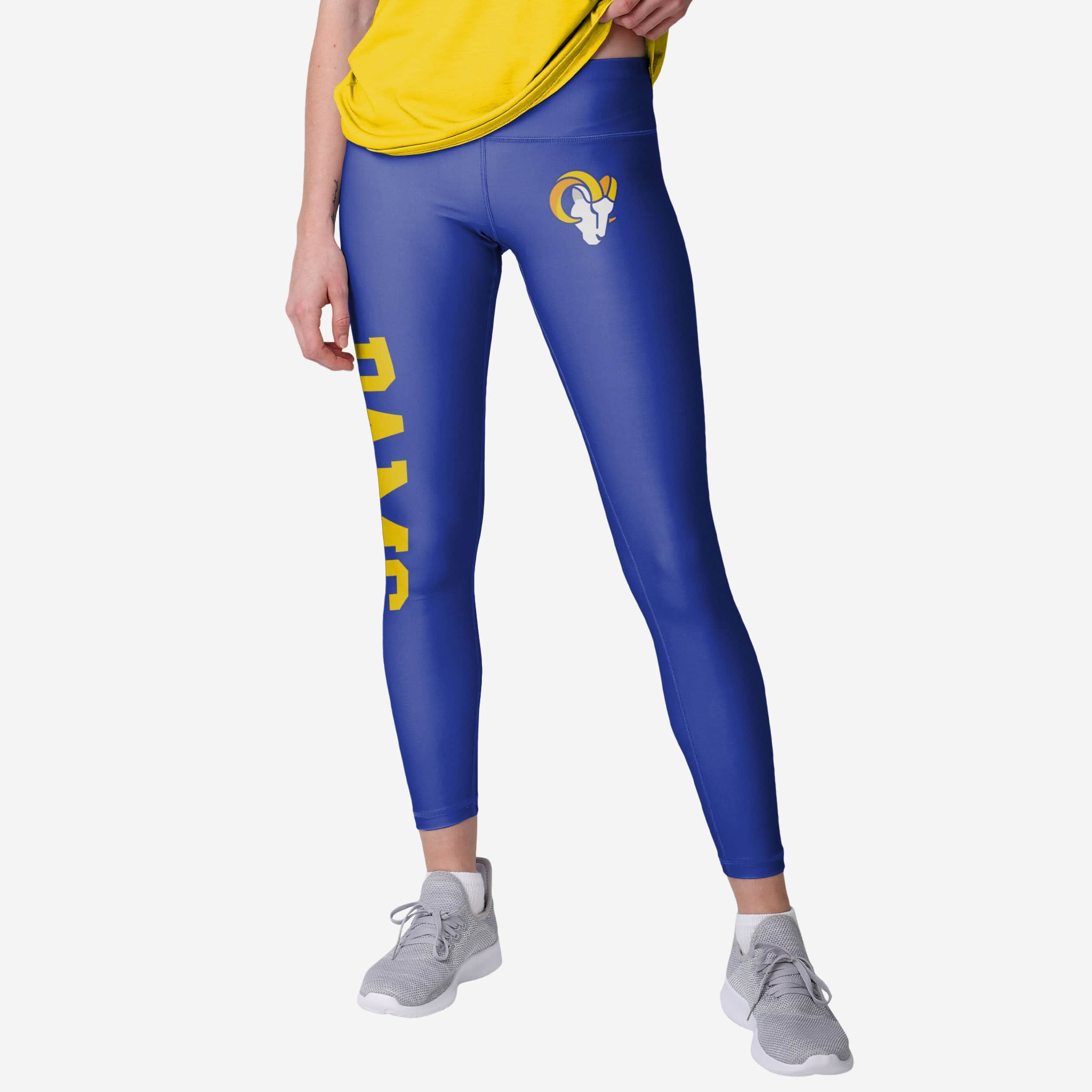 Gorgeous Los Angeles Rams Women's Solid Big Wordmark Leggings