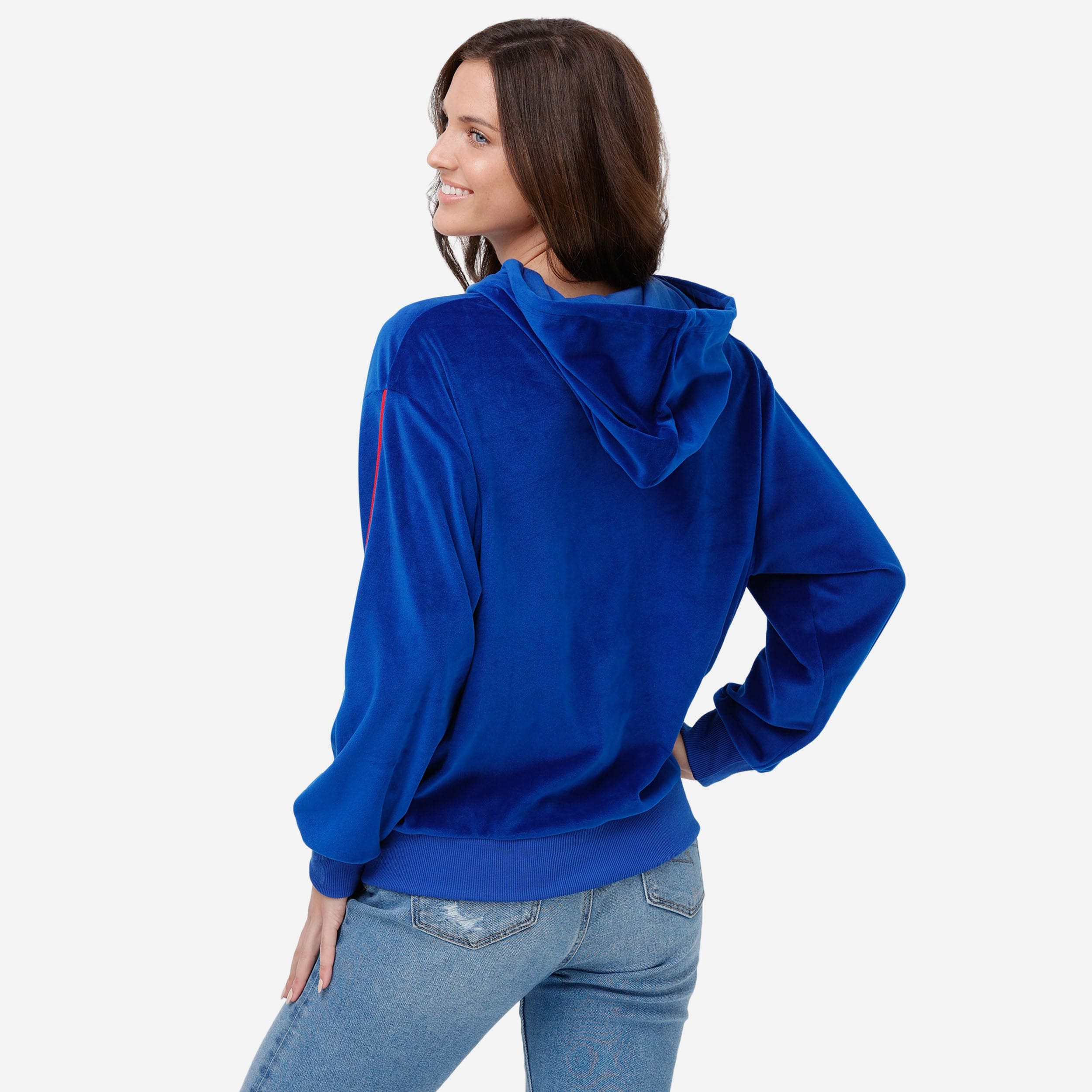 Buffalo Bills Women's Velour Hooded Sweatshirt - Show Your Team Spirit!