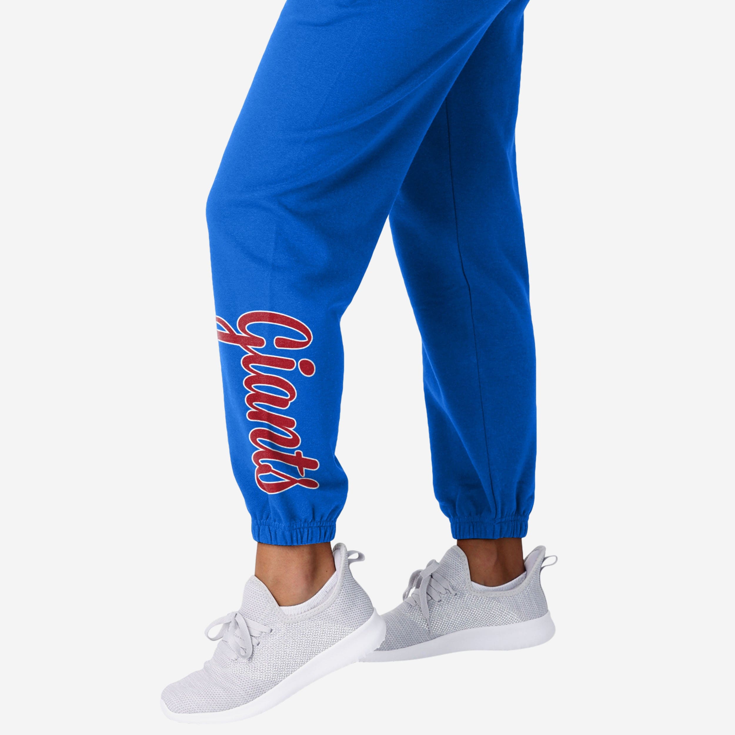 New York Giants Women's Stylish Script Wordmark Team Color Sweatpants - Show Your Team Spirit!